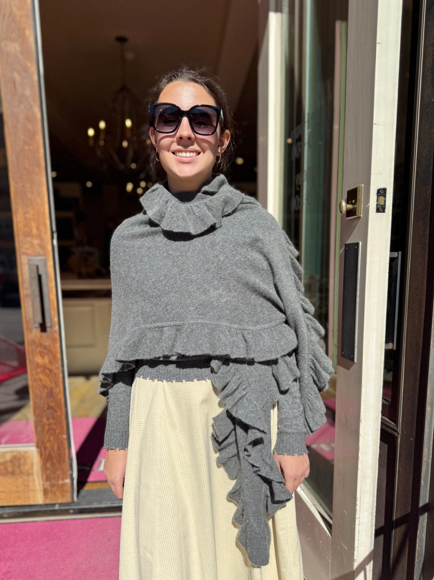 Minnie Rose Ruffle Shawl