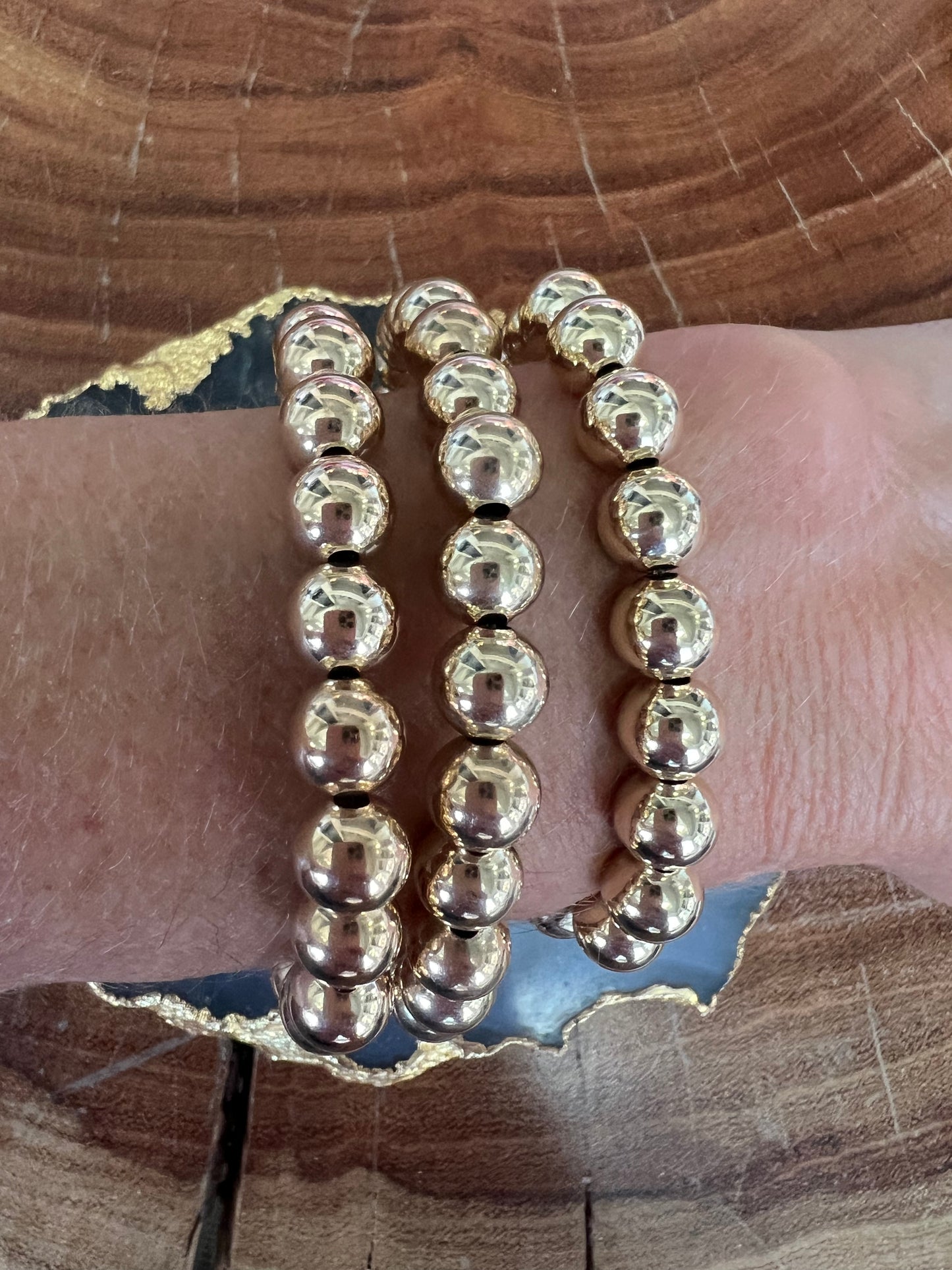 Cristina V 8mm Gold Ball Bracelets