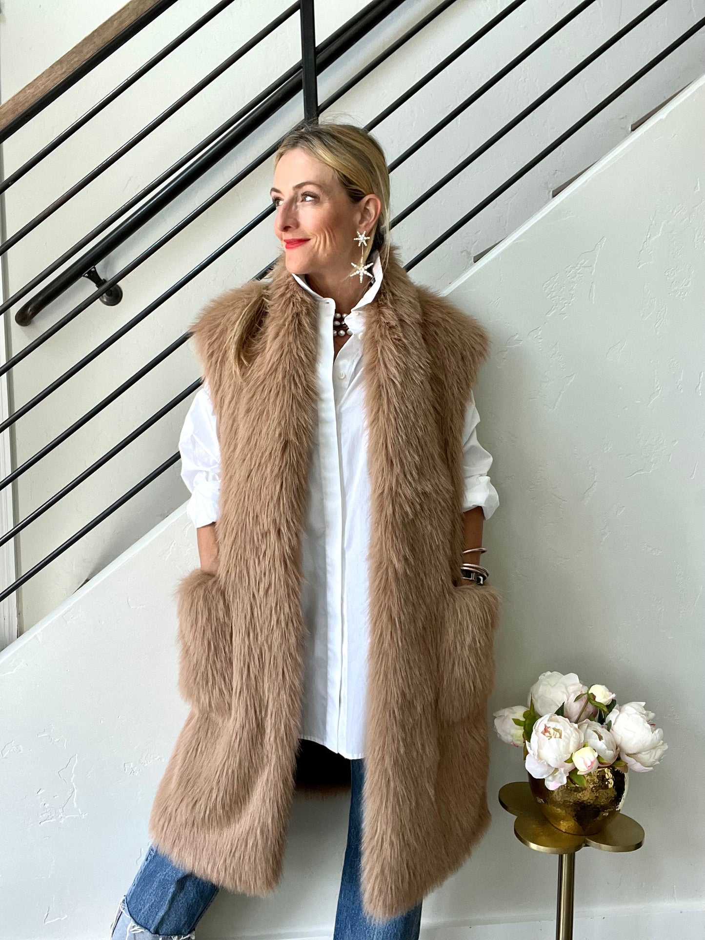 Nude Faux Vest