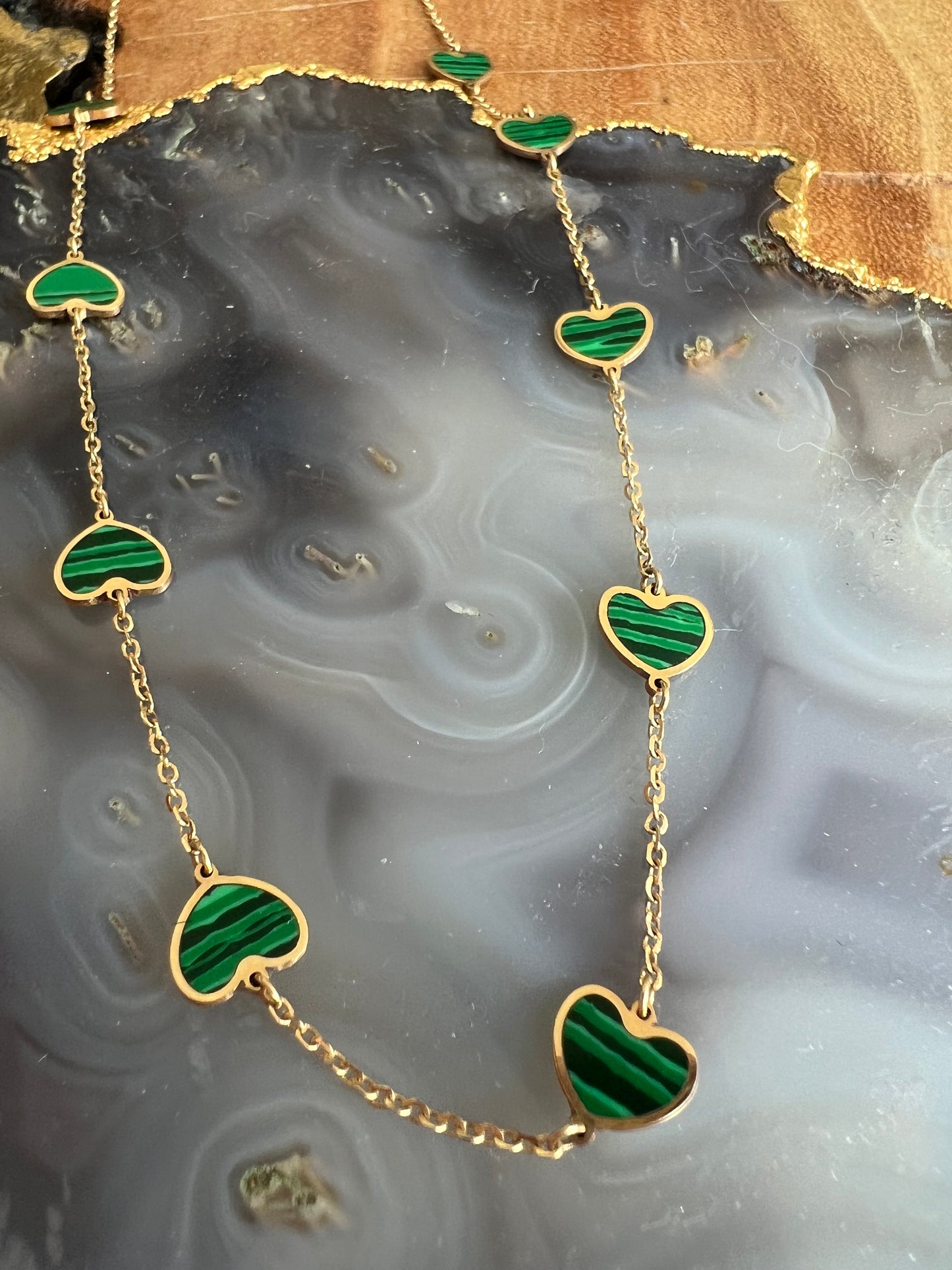 Erin Wachs Heart Enamel Gold Necklace