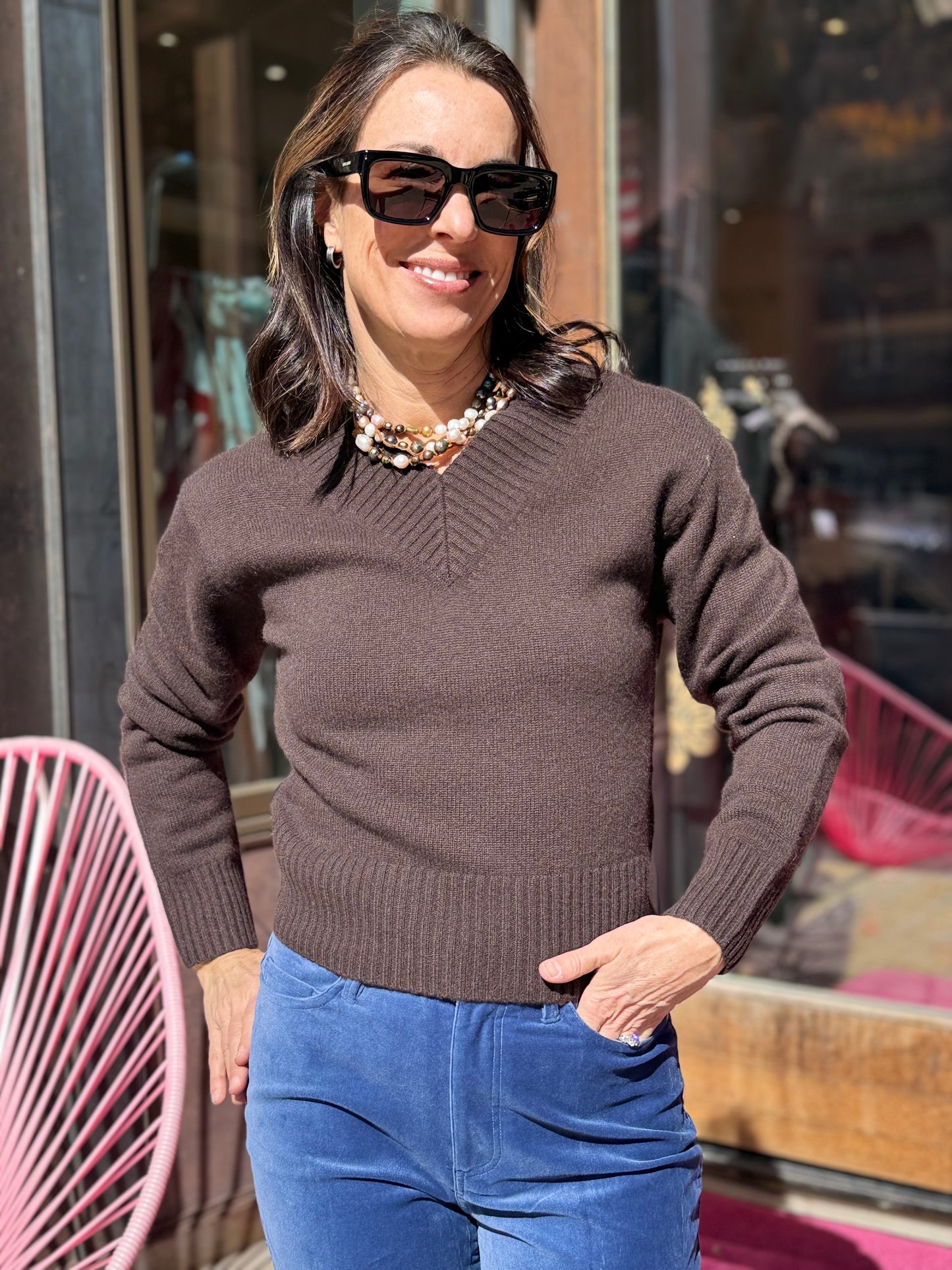 W+W Wide Rib Trim Sweater