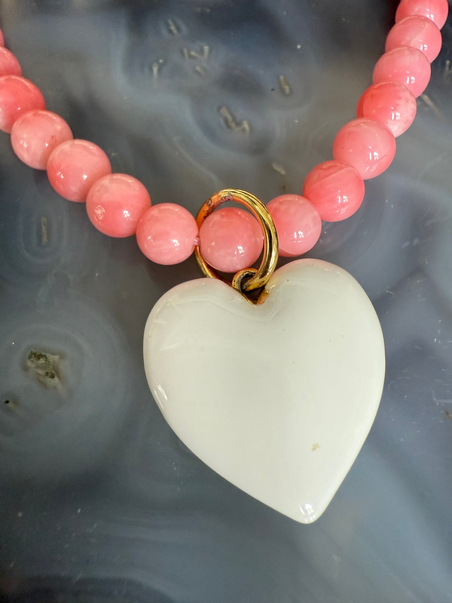 Lauren Amble Coral Heart Necklace