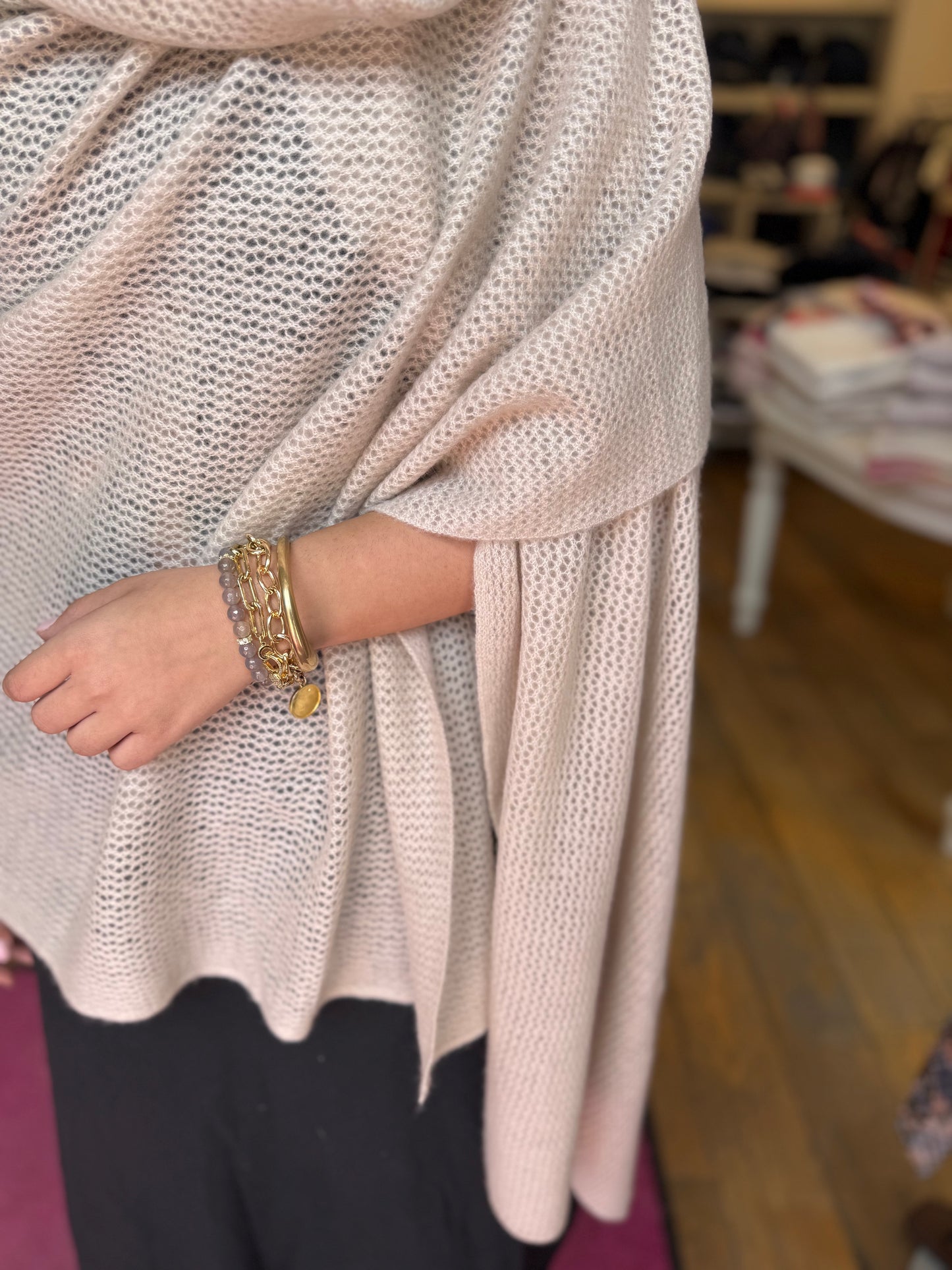W+W Cashmere Mesh Wrap
