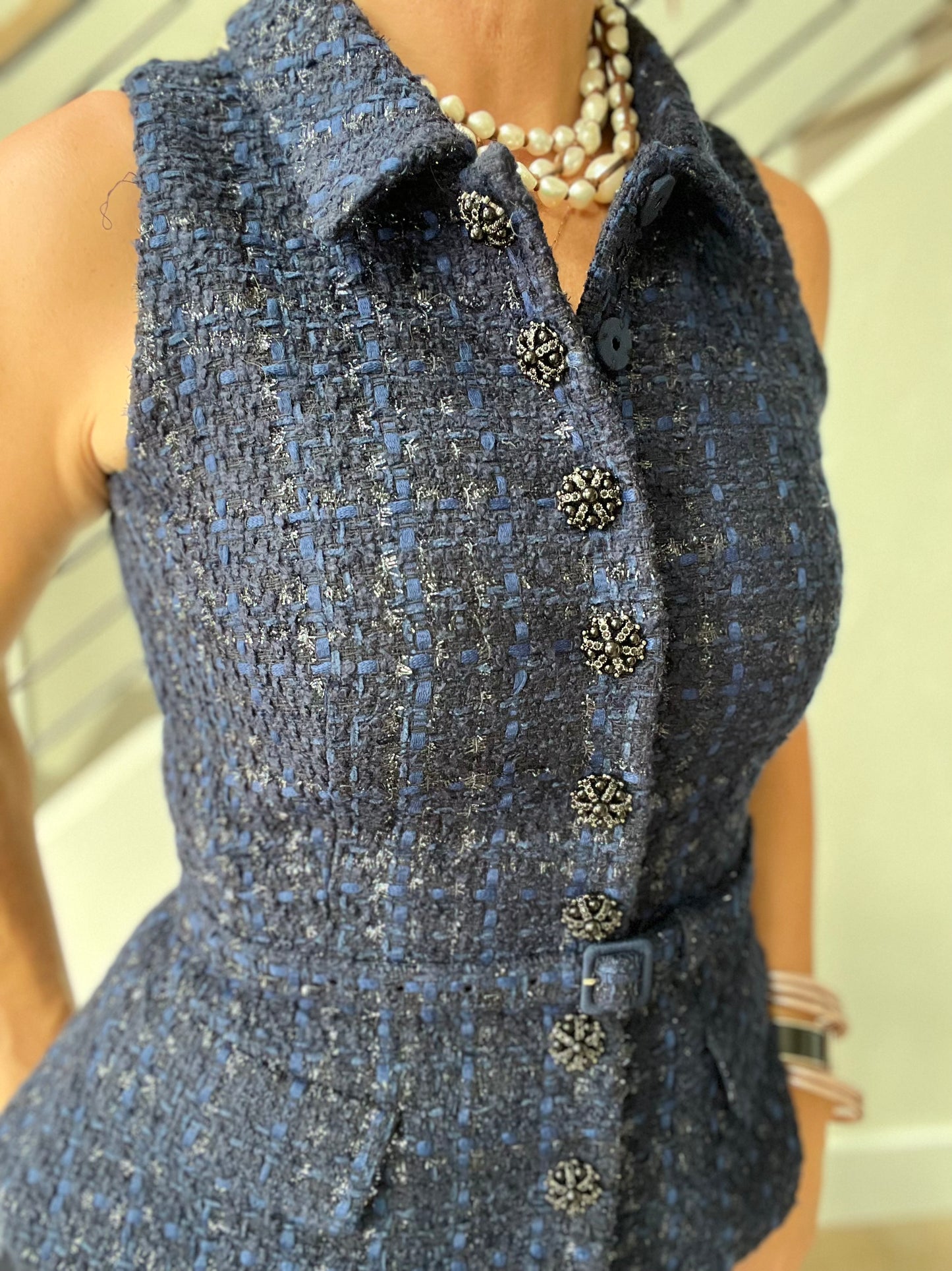 self-portrait Metallic Midi Dress