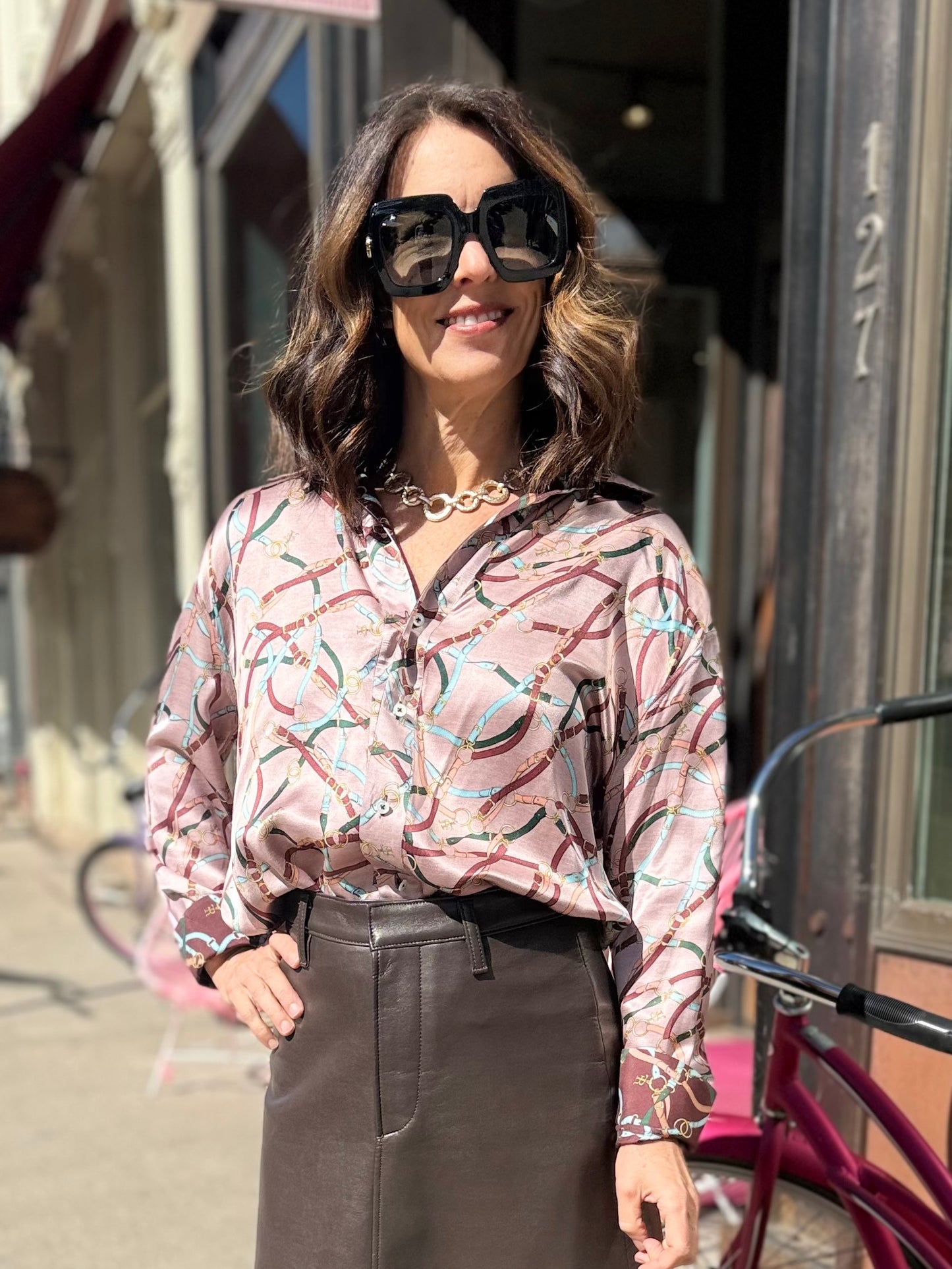 Rob Fried Reversible Chain Blouse