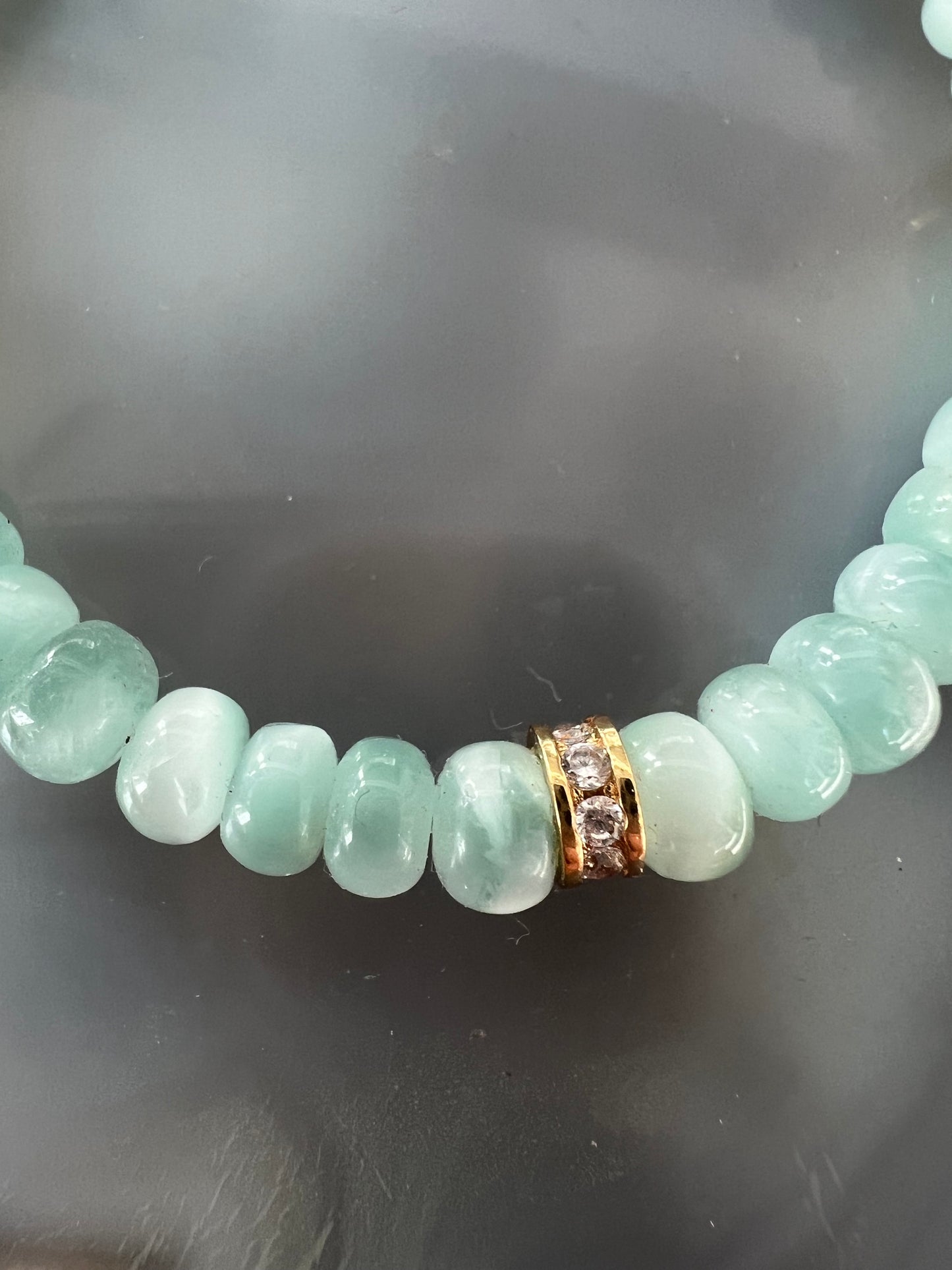 Ruby & Violet Green Moonstone Bracelet