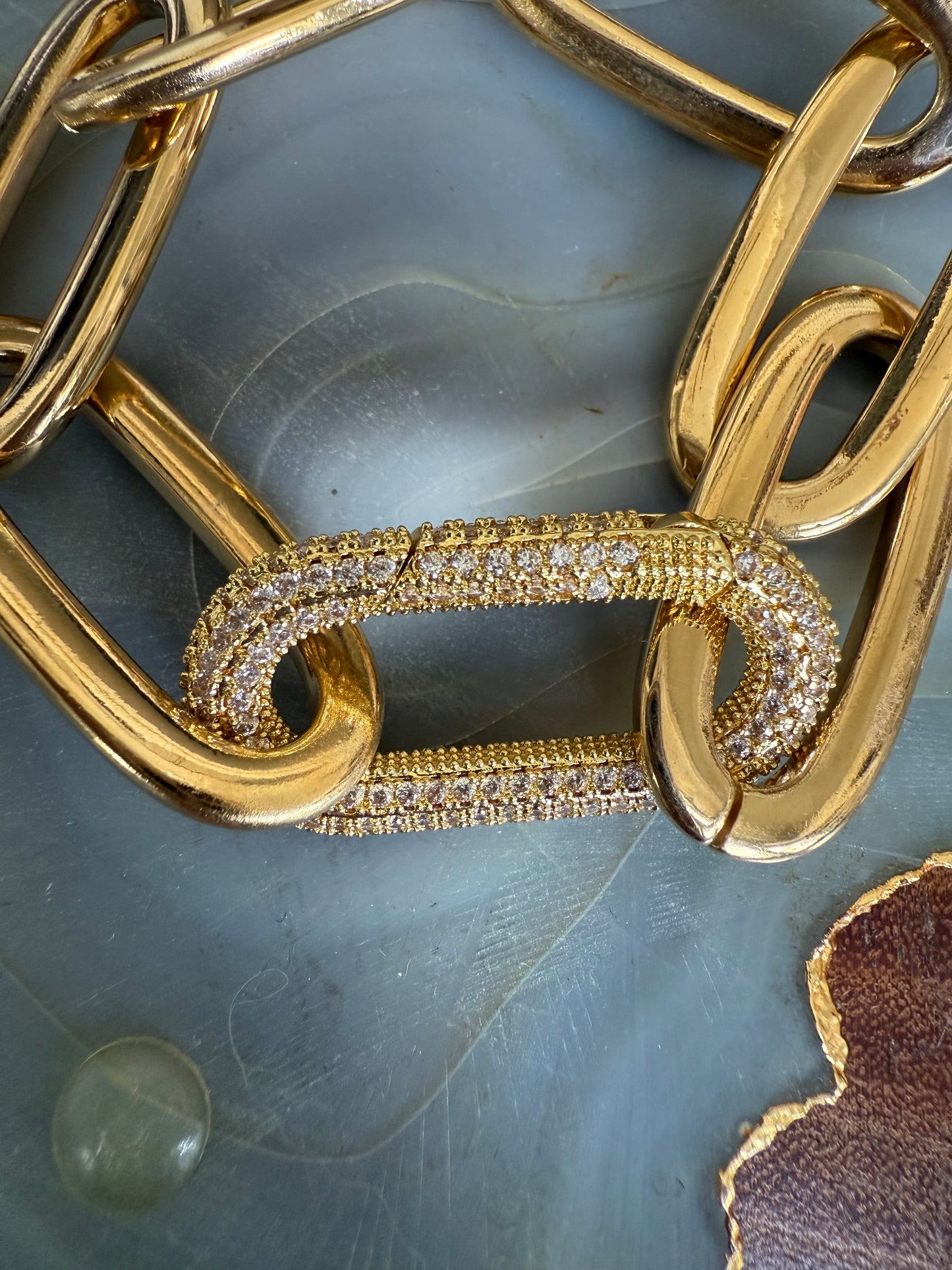 Cristina V Pave Link Bracelet