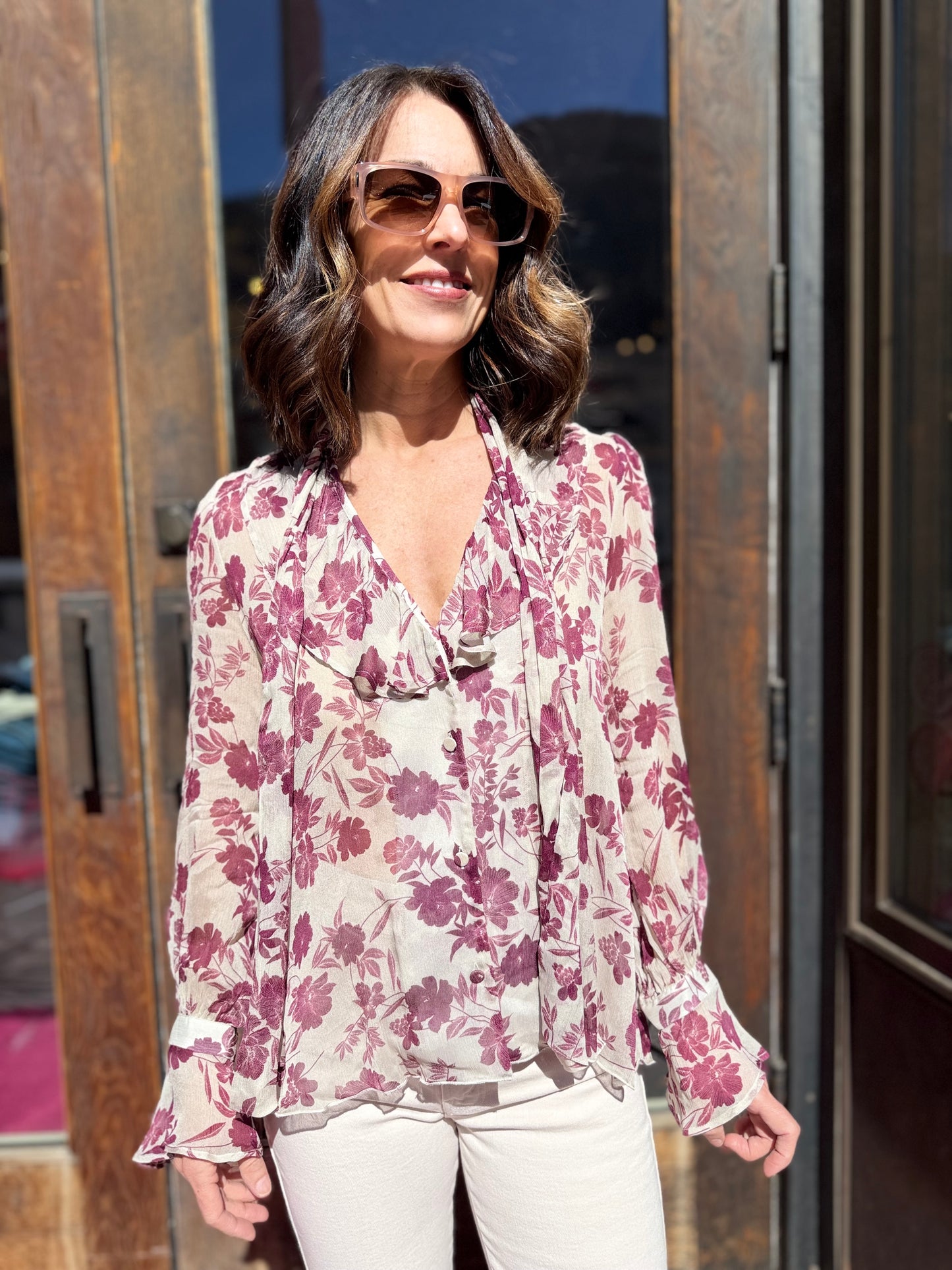 Caliban Neck Tie Blouse
