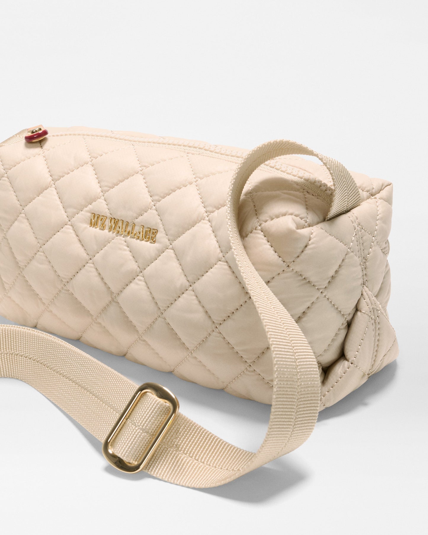 MZ Metro East West Crossbody in Sand, interior view