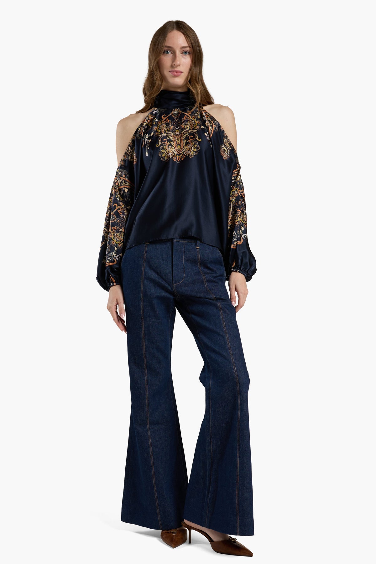 Christy Lynn Nicolette Top in Montara Navy, alternate view