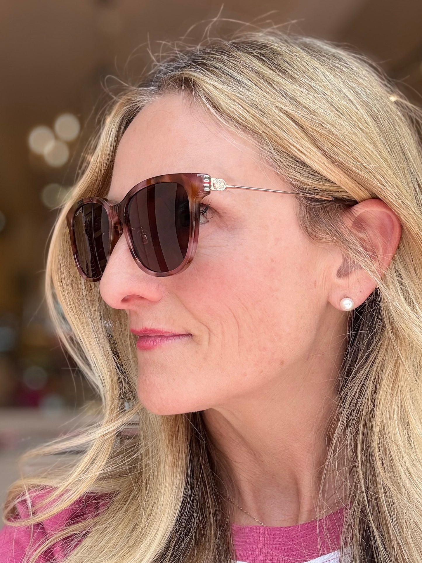 Gucci Pink Tort Sunglasses
