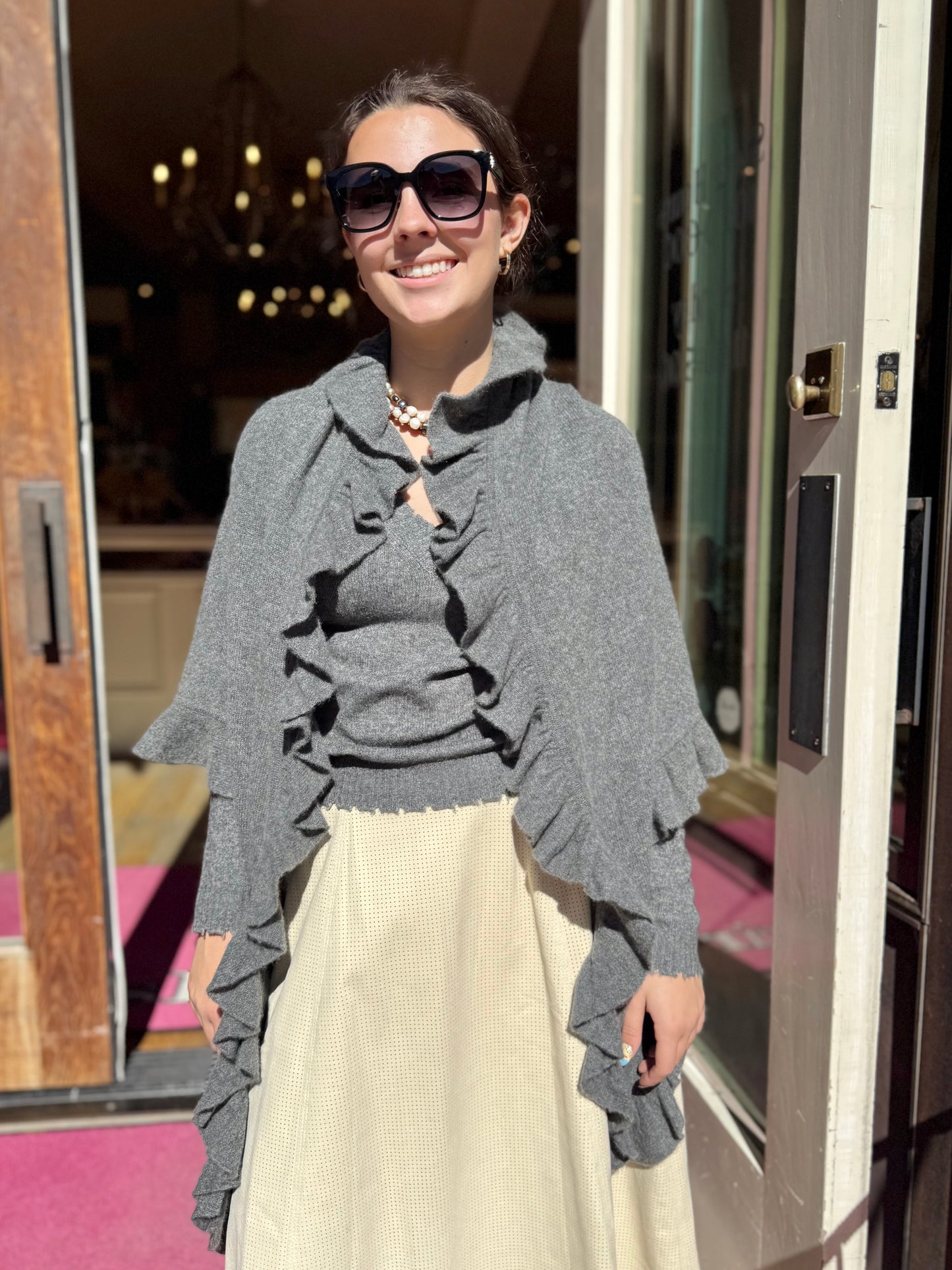 Minnie Rose Ruffle Shawl