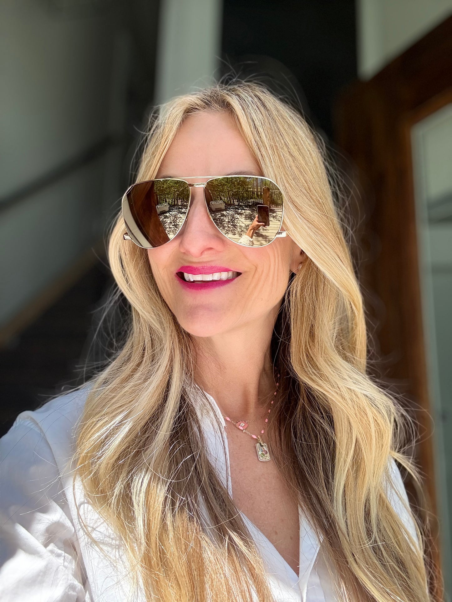 YSL Aviator Drop Temple Sunglasses