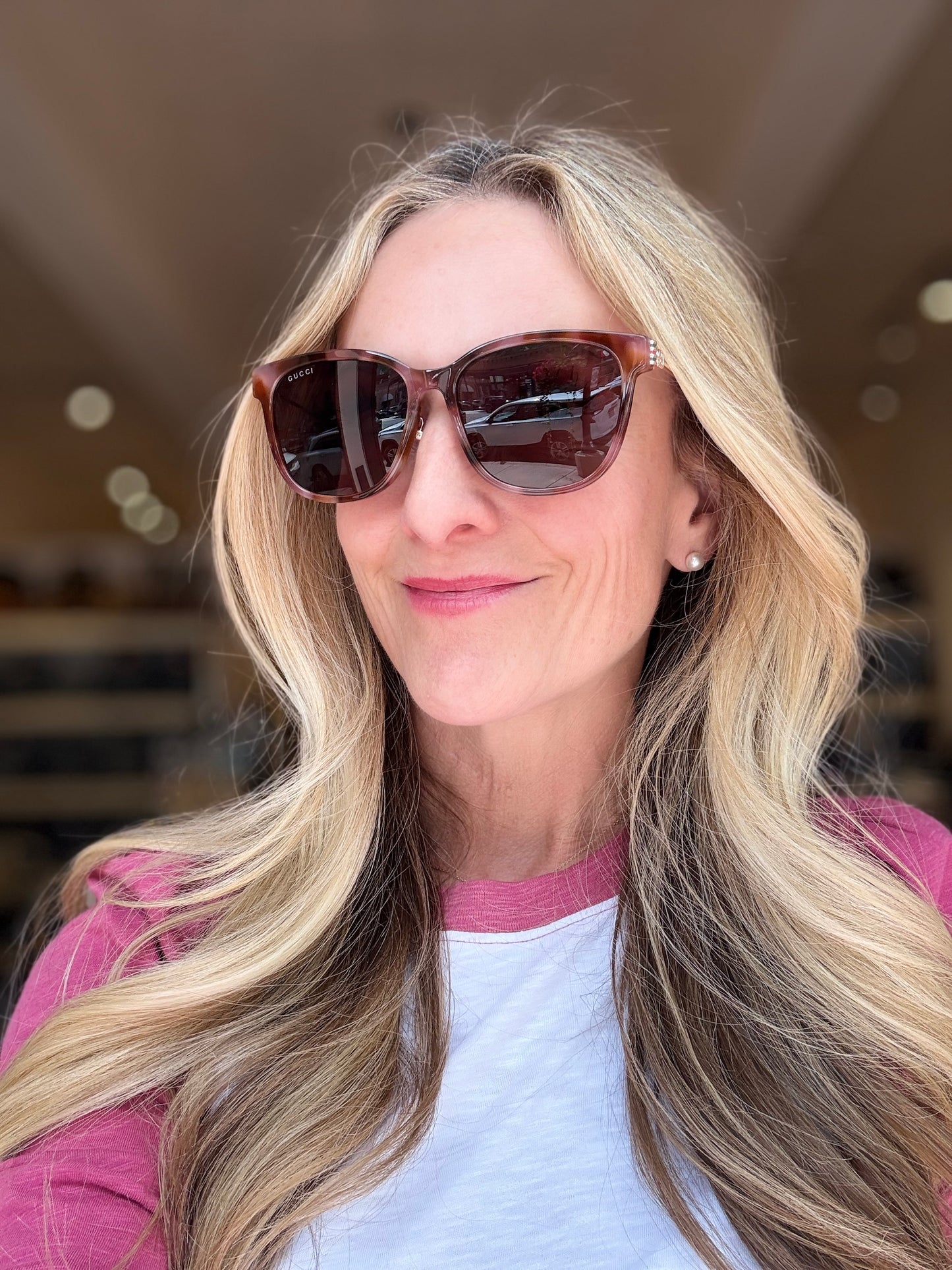 Gucci Pink Tort Sunglasses