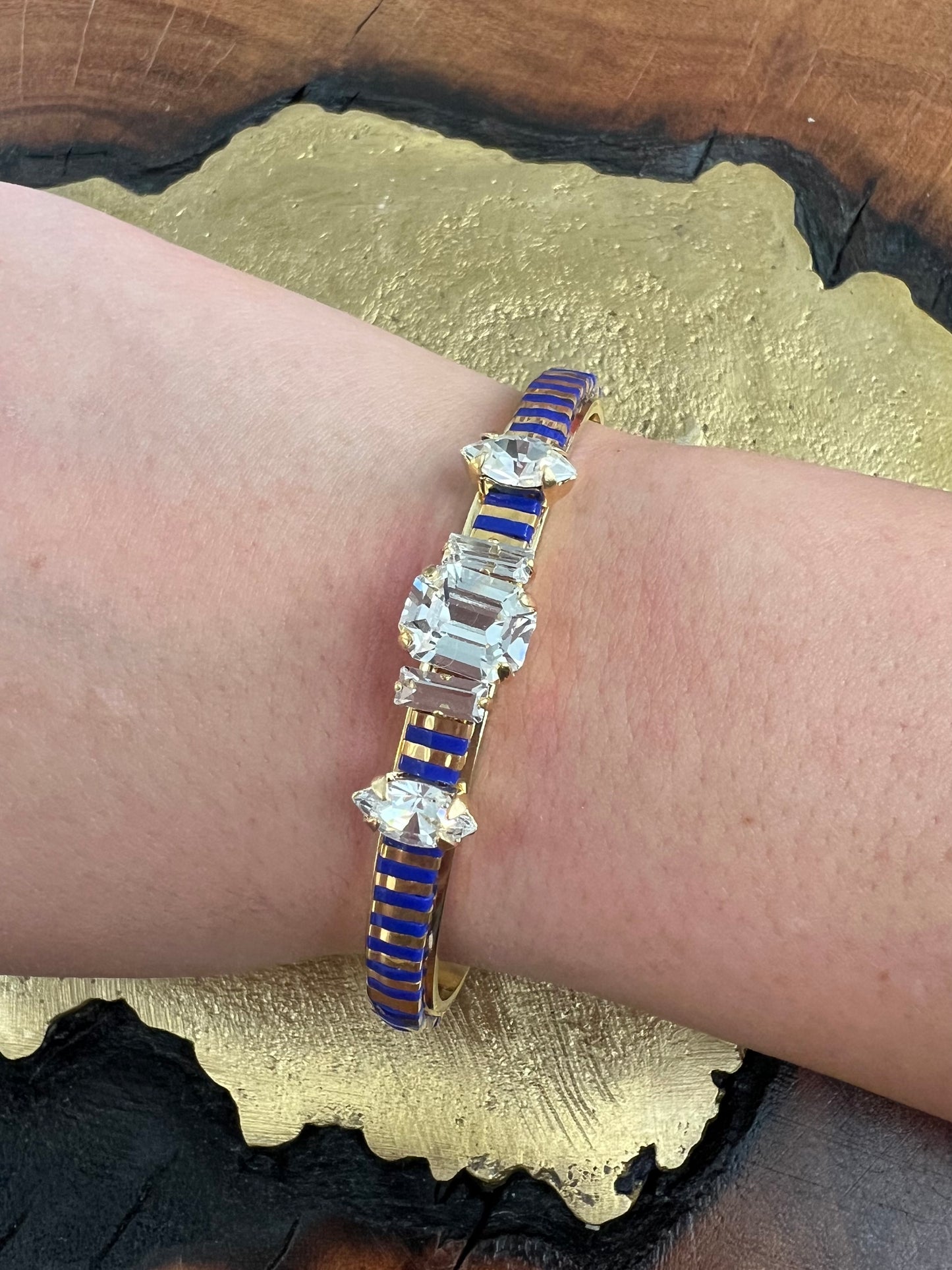 Sandy Hyun Blue Crystal Cuff
