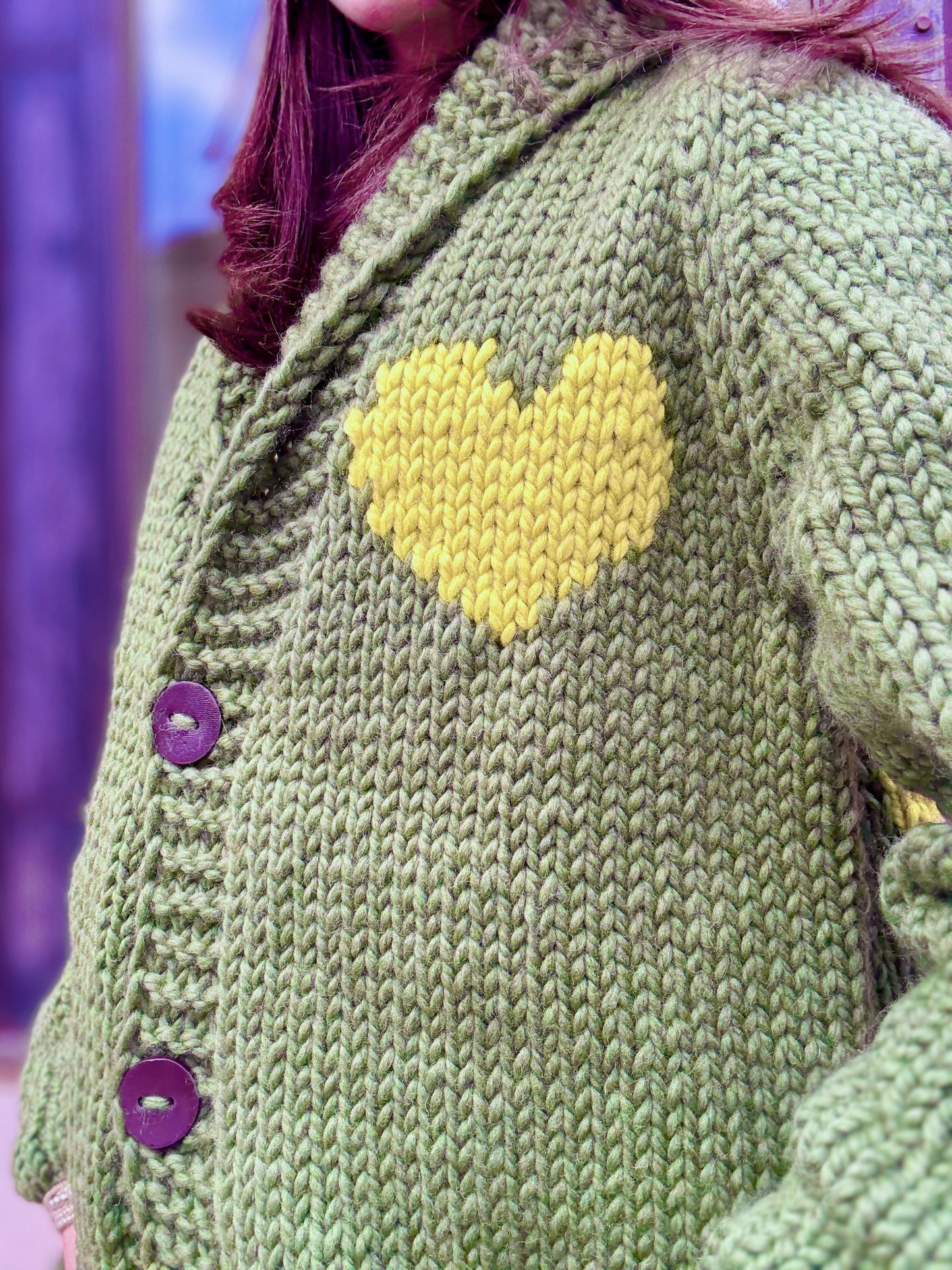 GOGO Long Heart Cardigan
