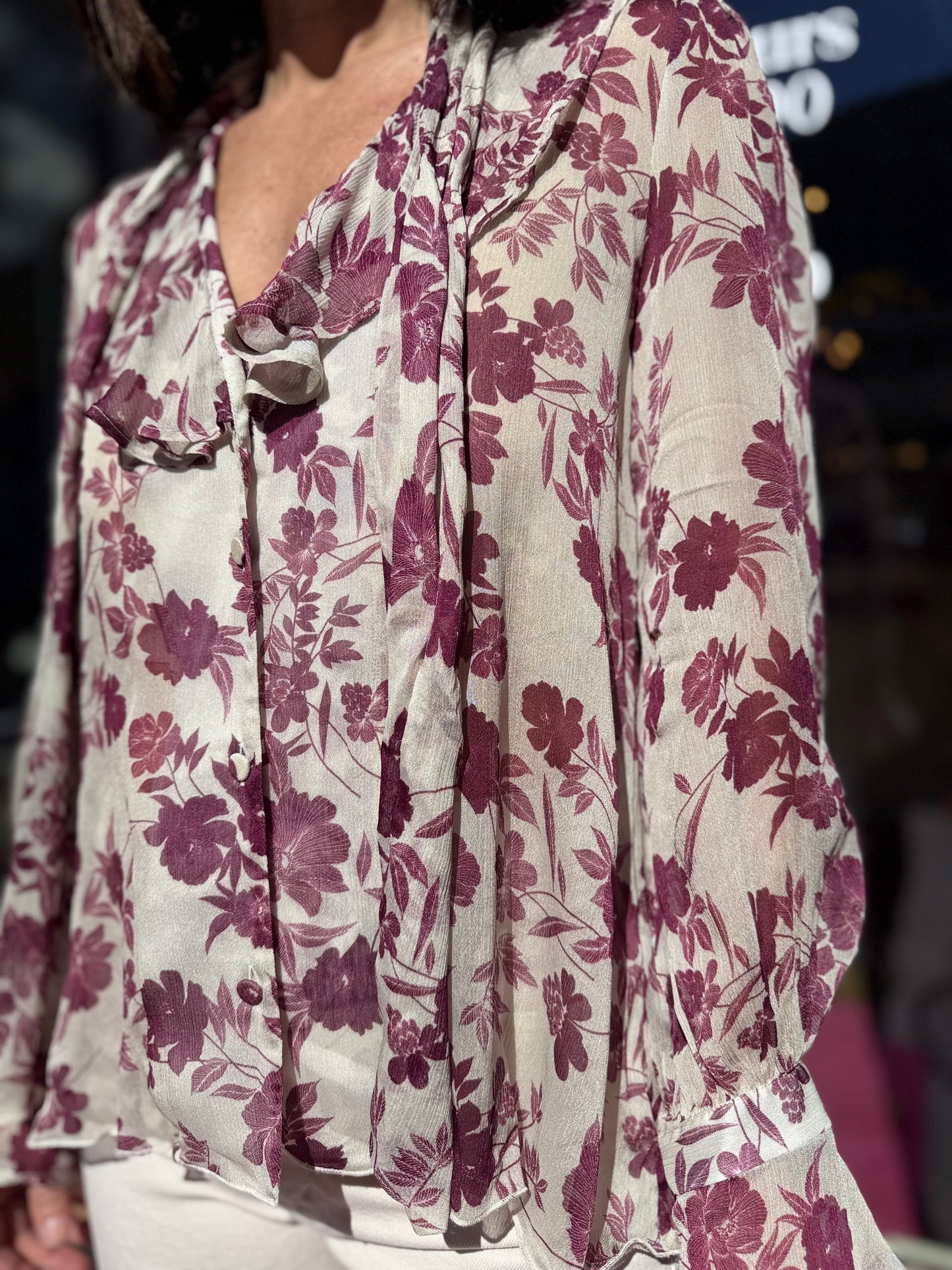 Caliban Neck Tie Blouse