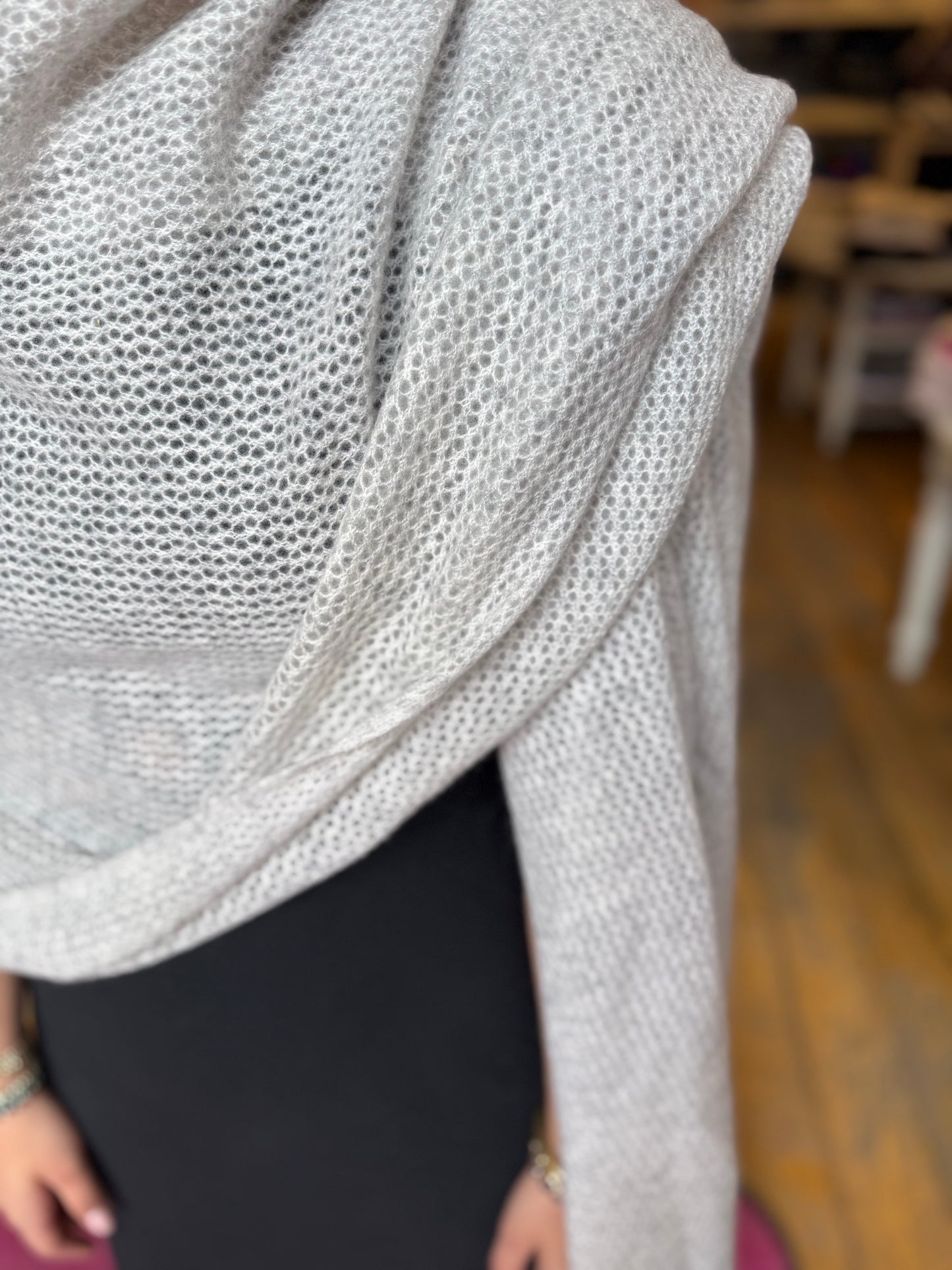 W+W Cashmere Mesh Wrap