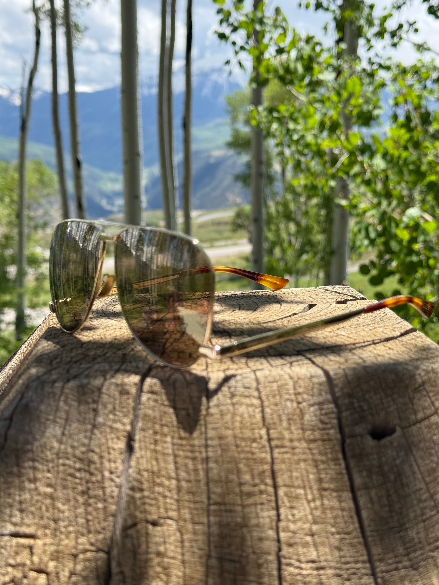 YSL Aviator Drop Temple Sunglasses