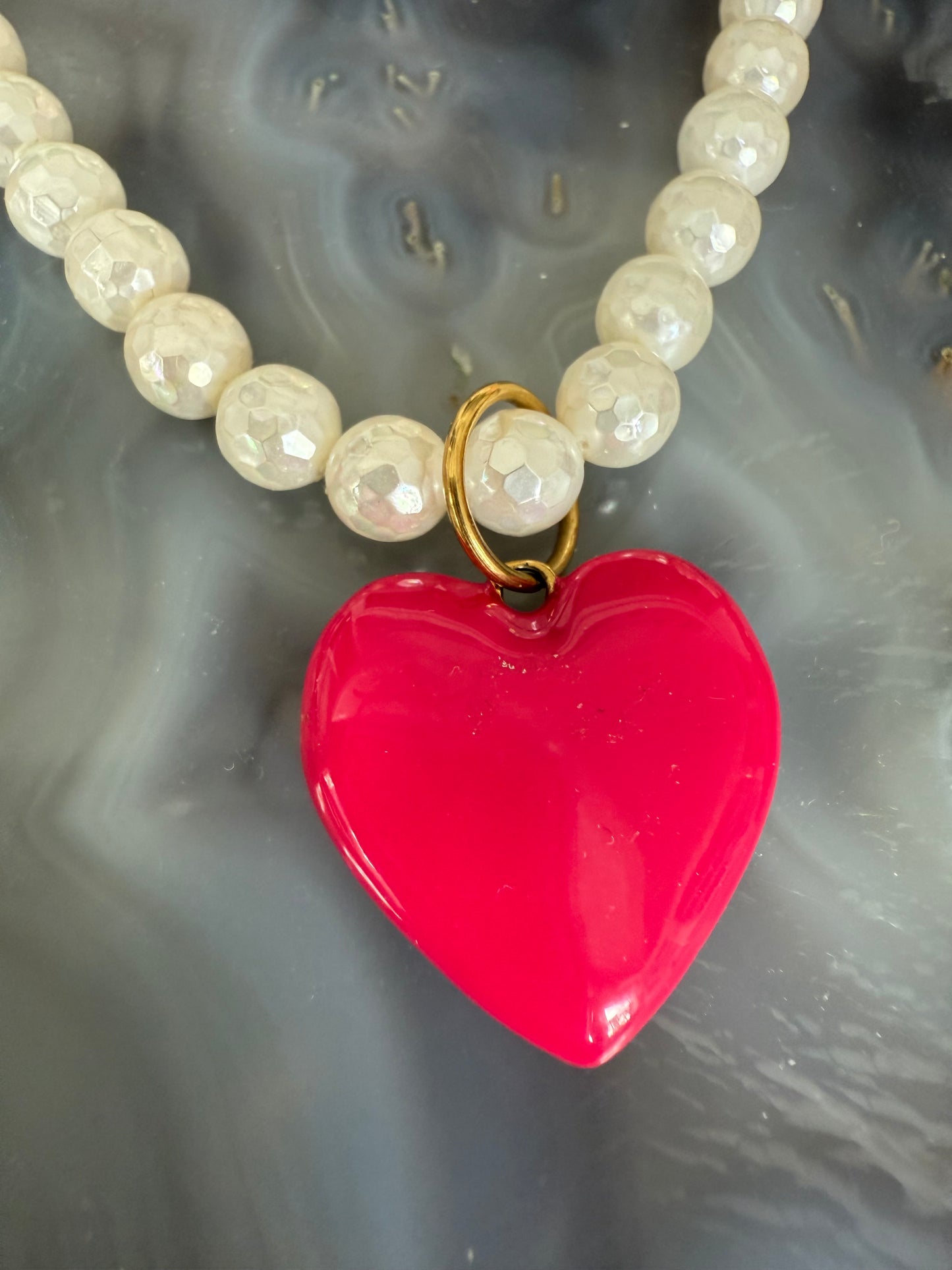 Lauren Amble Heart Pearl Necklace