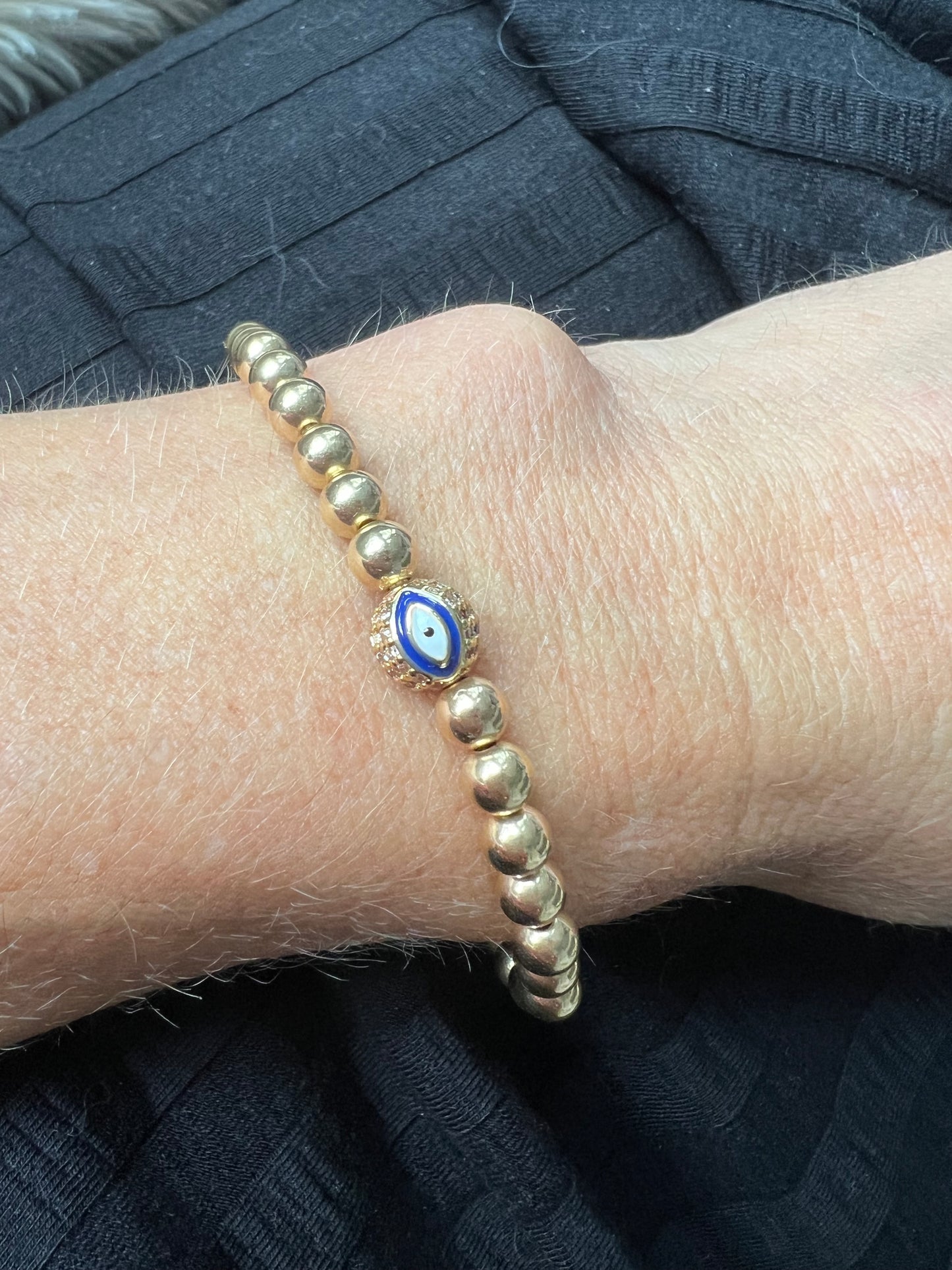 Ruby & Violet Evil Eye Ball Bracelet