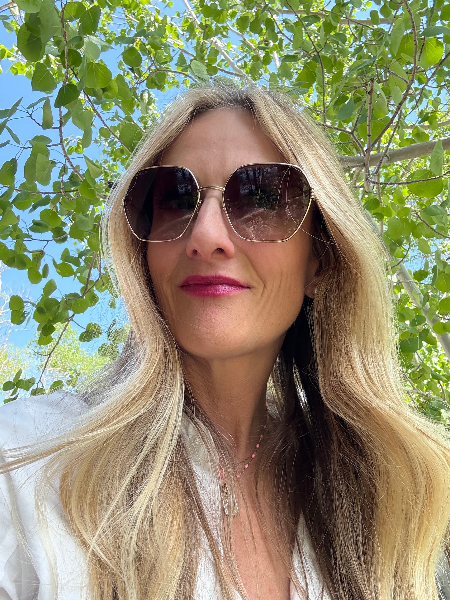 GG Gold Hexagon Sunglasses