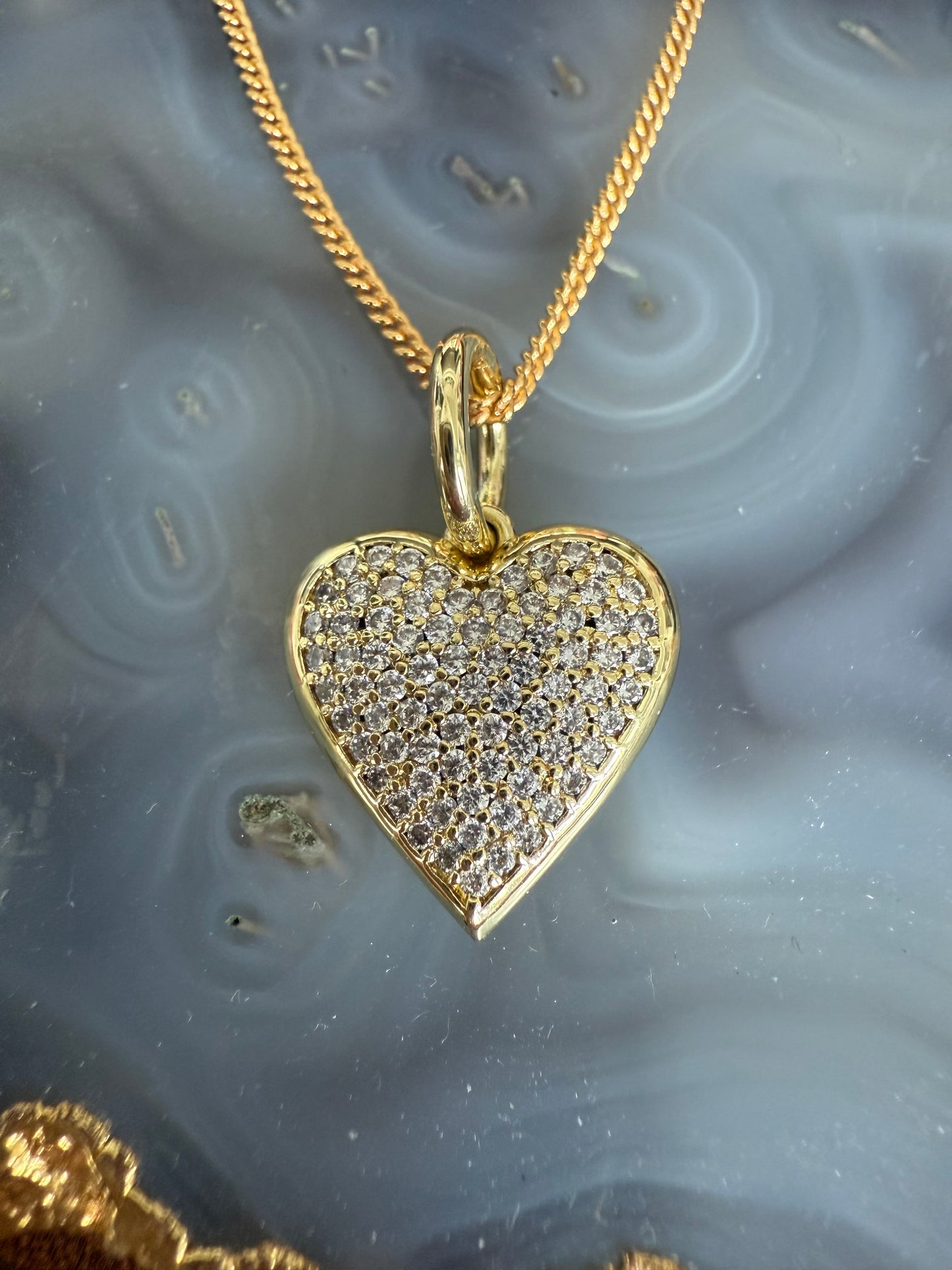 Lauren Amble Heart Pave Necklace