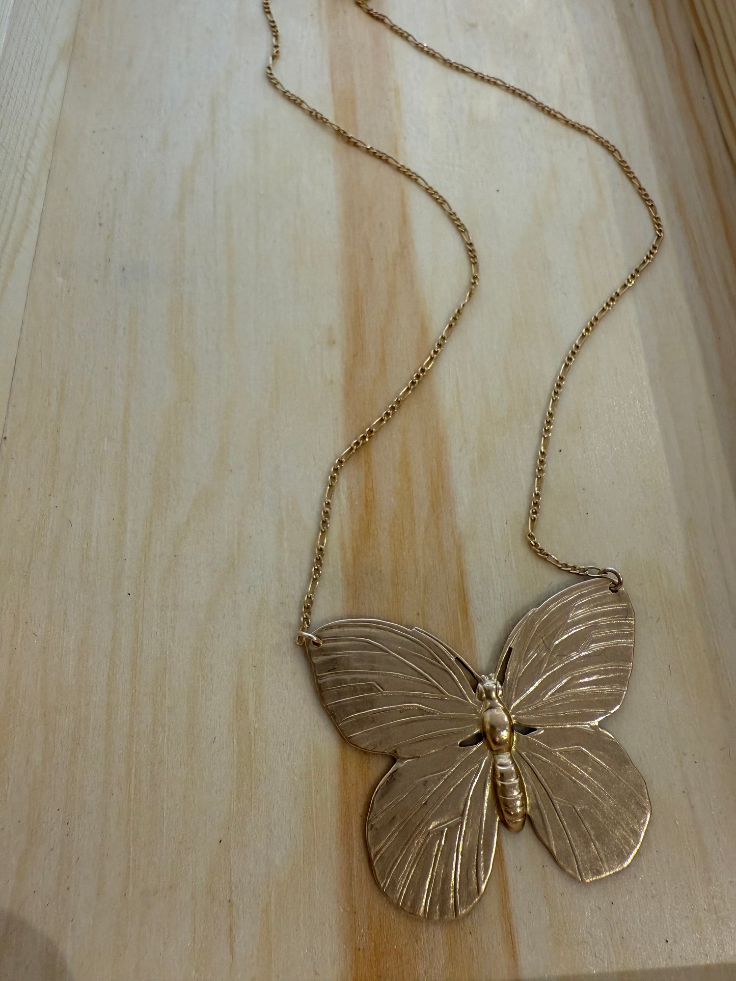 Ruby & Violet Butterfly Link Chain Necklace