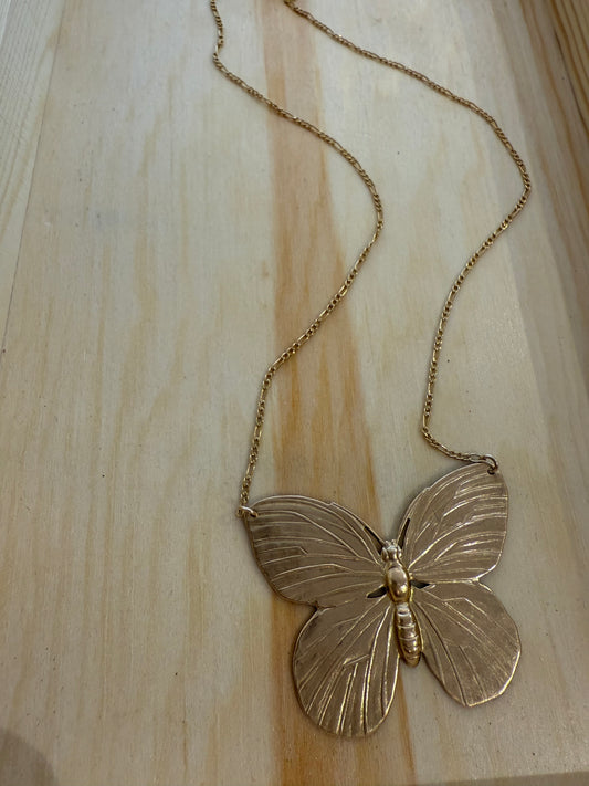 Ruby & Violet Butterfly Link Chain Necklace