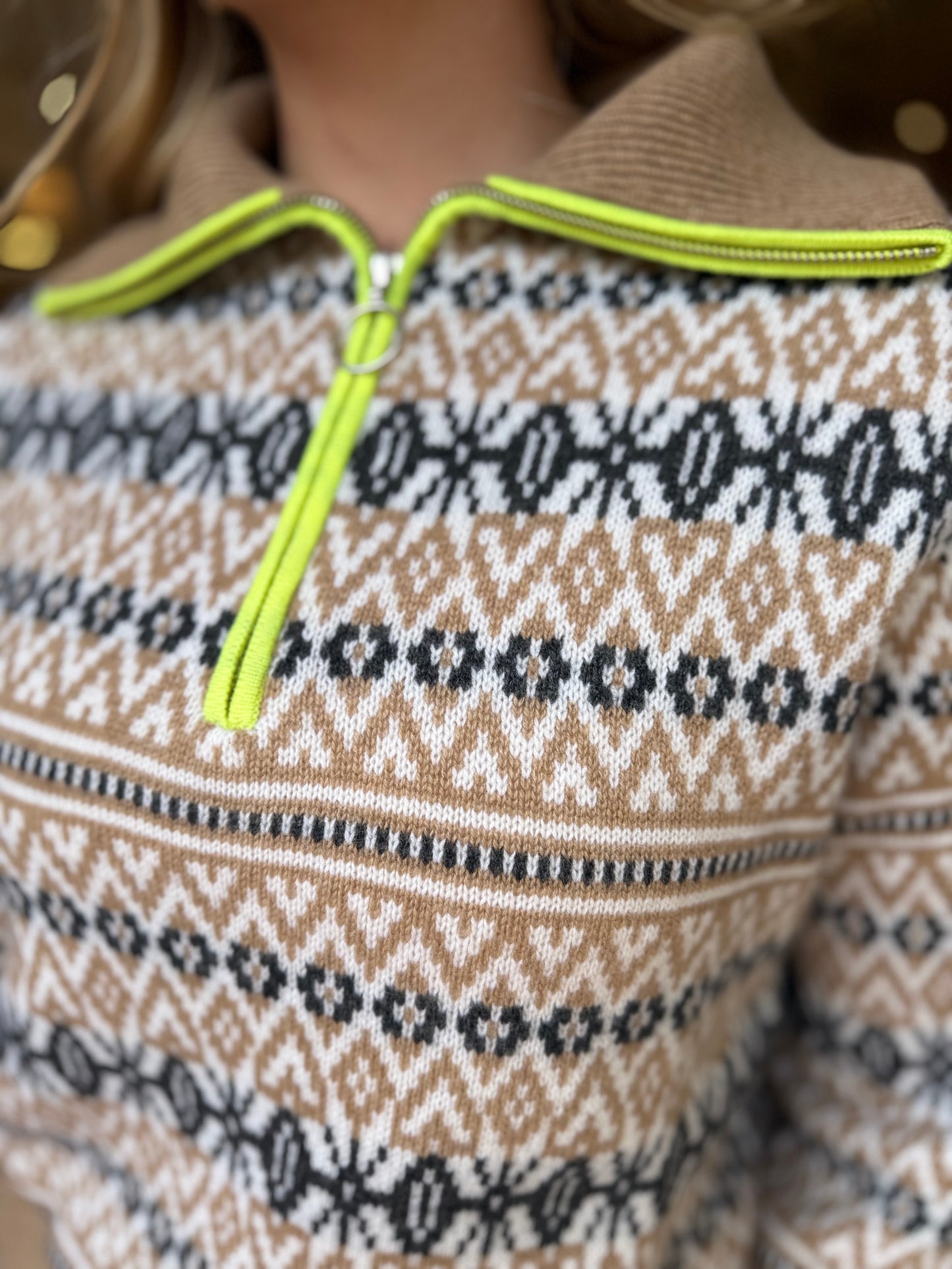 &Isla Asher Fairisle Zip