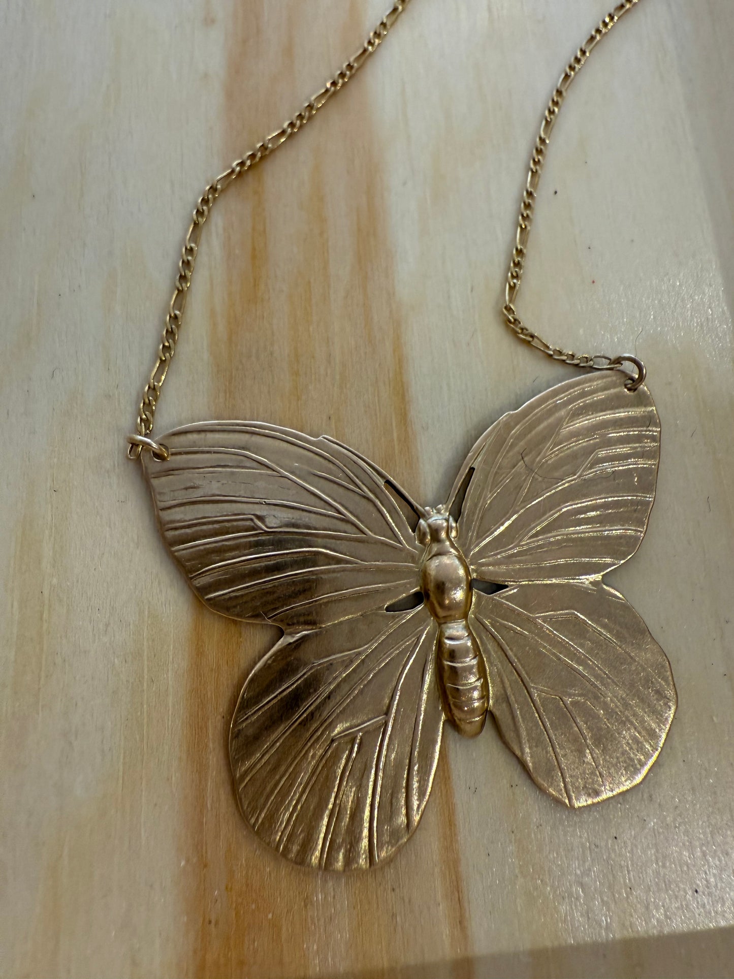 Ruby & Violet Butterfly Link Chain Necklace