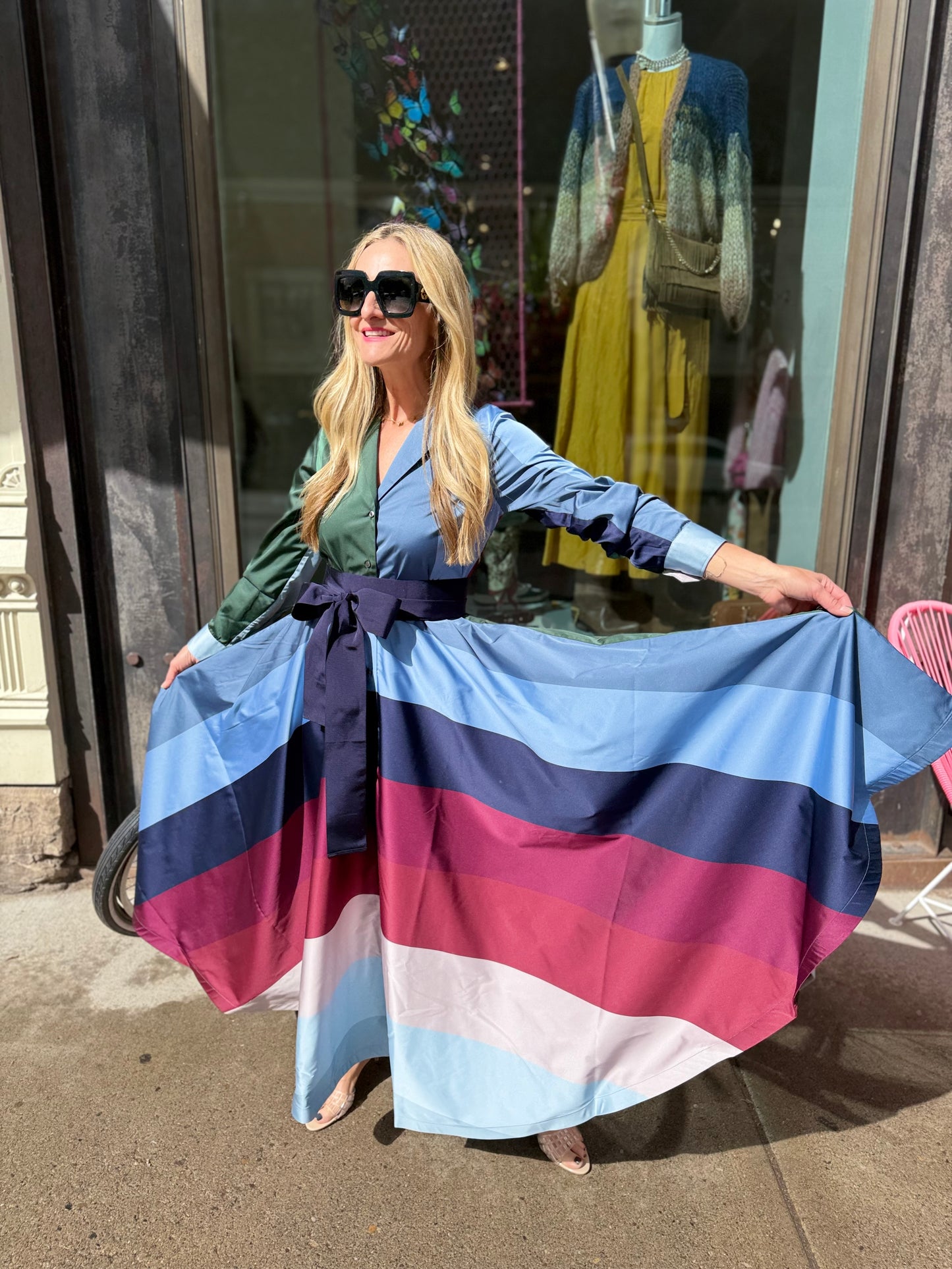 Sara Roka Colorblock Dress