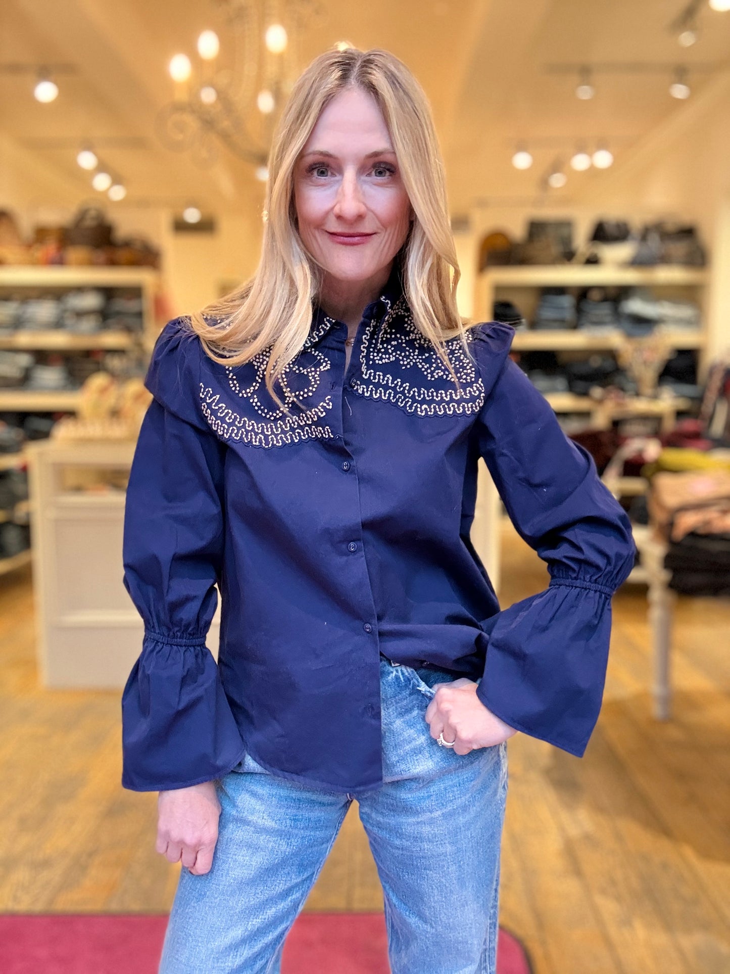 NAW French Knot Button Down