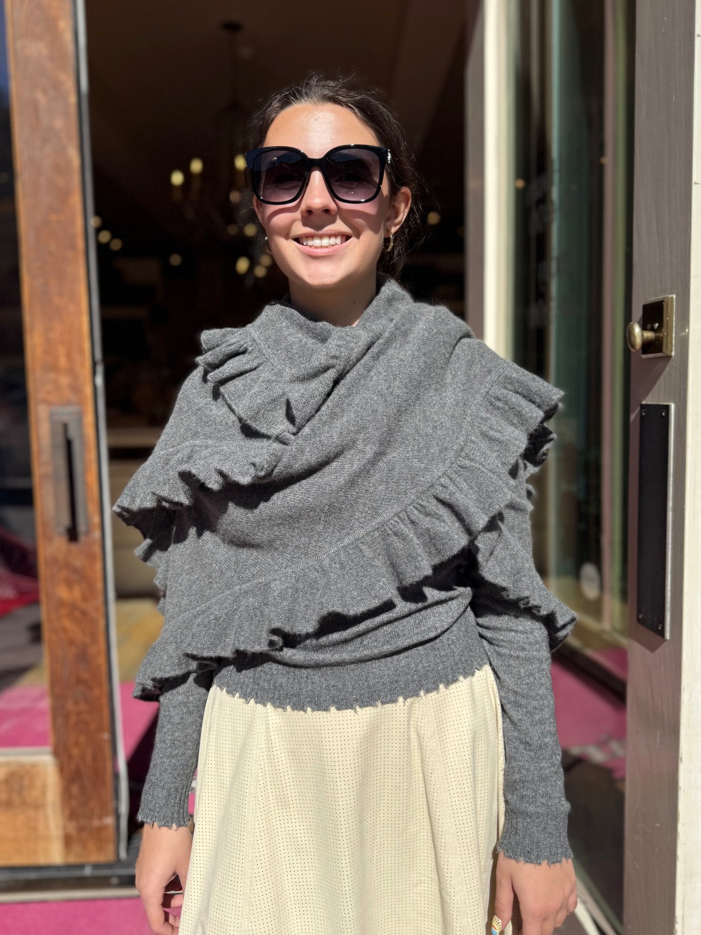 Minnie Rose Ruffle Shawl