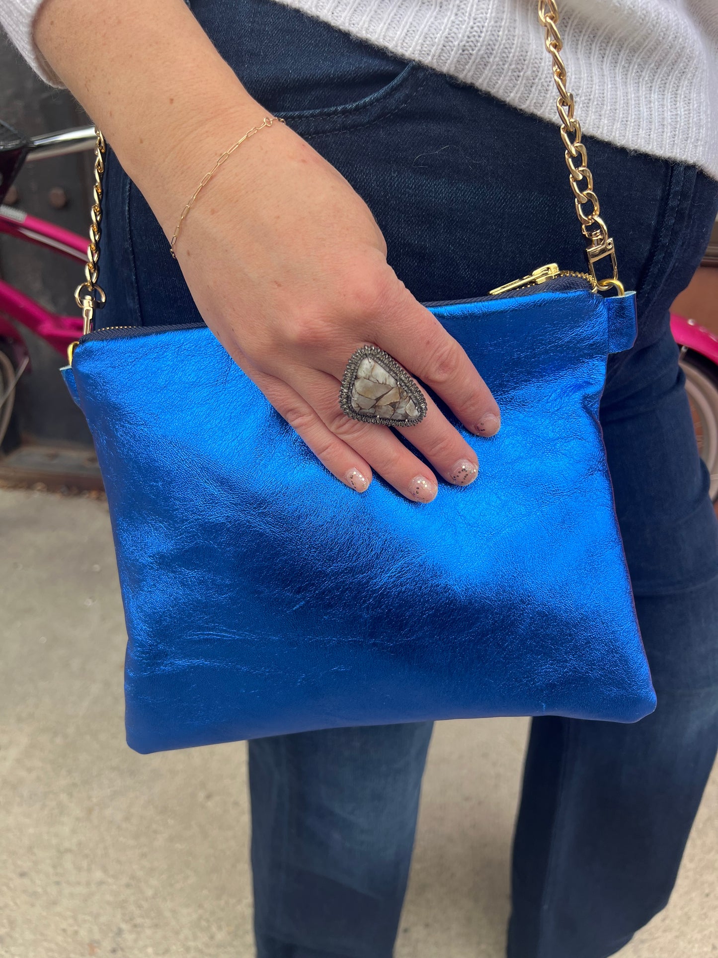 Fox + Stag Leather Clutch