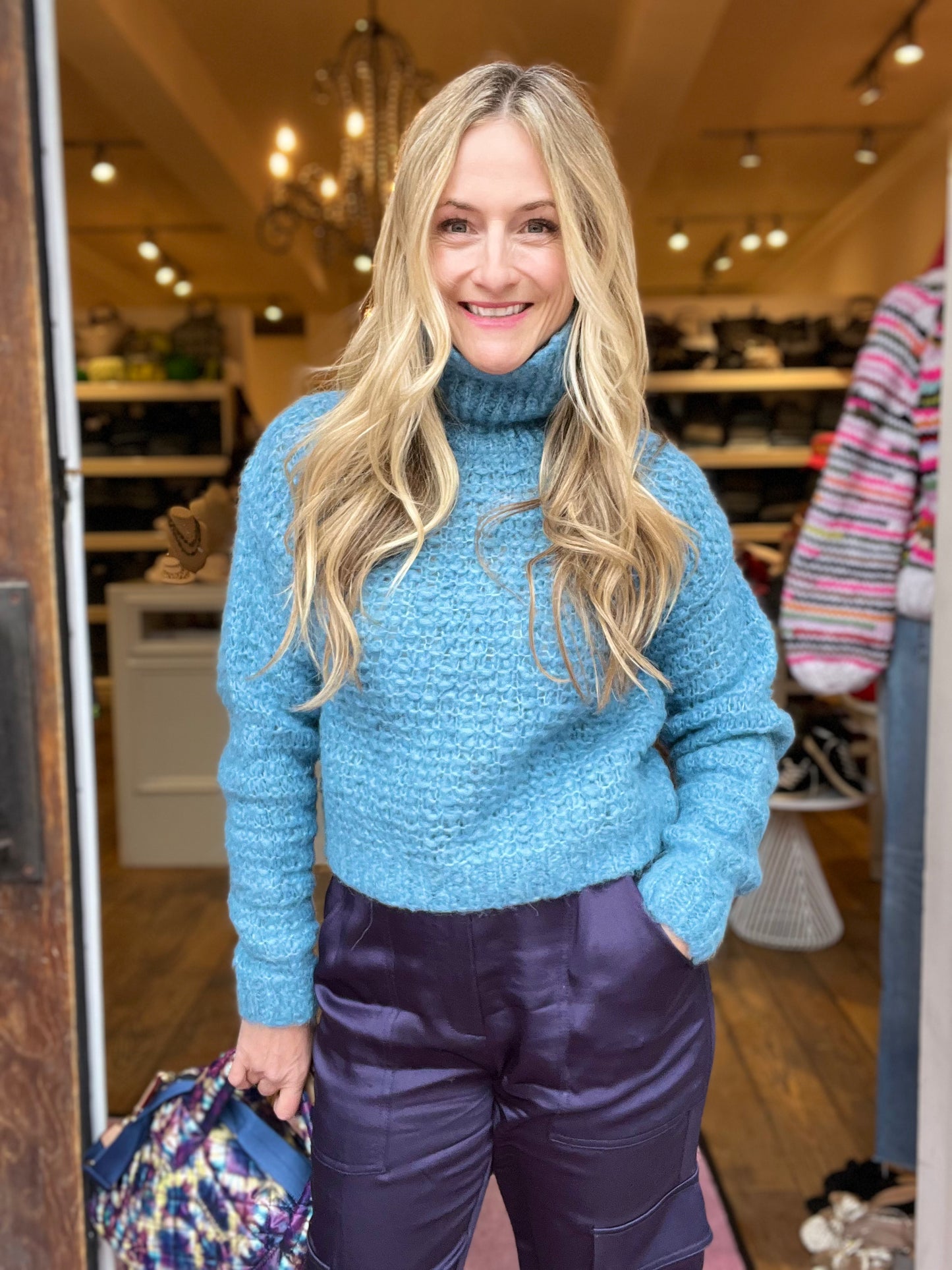 Naadam Cropped Turtleneck