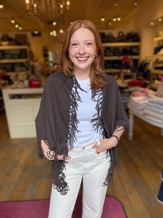 Minnie Rose Fringe Shawl
