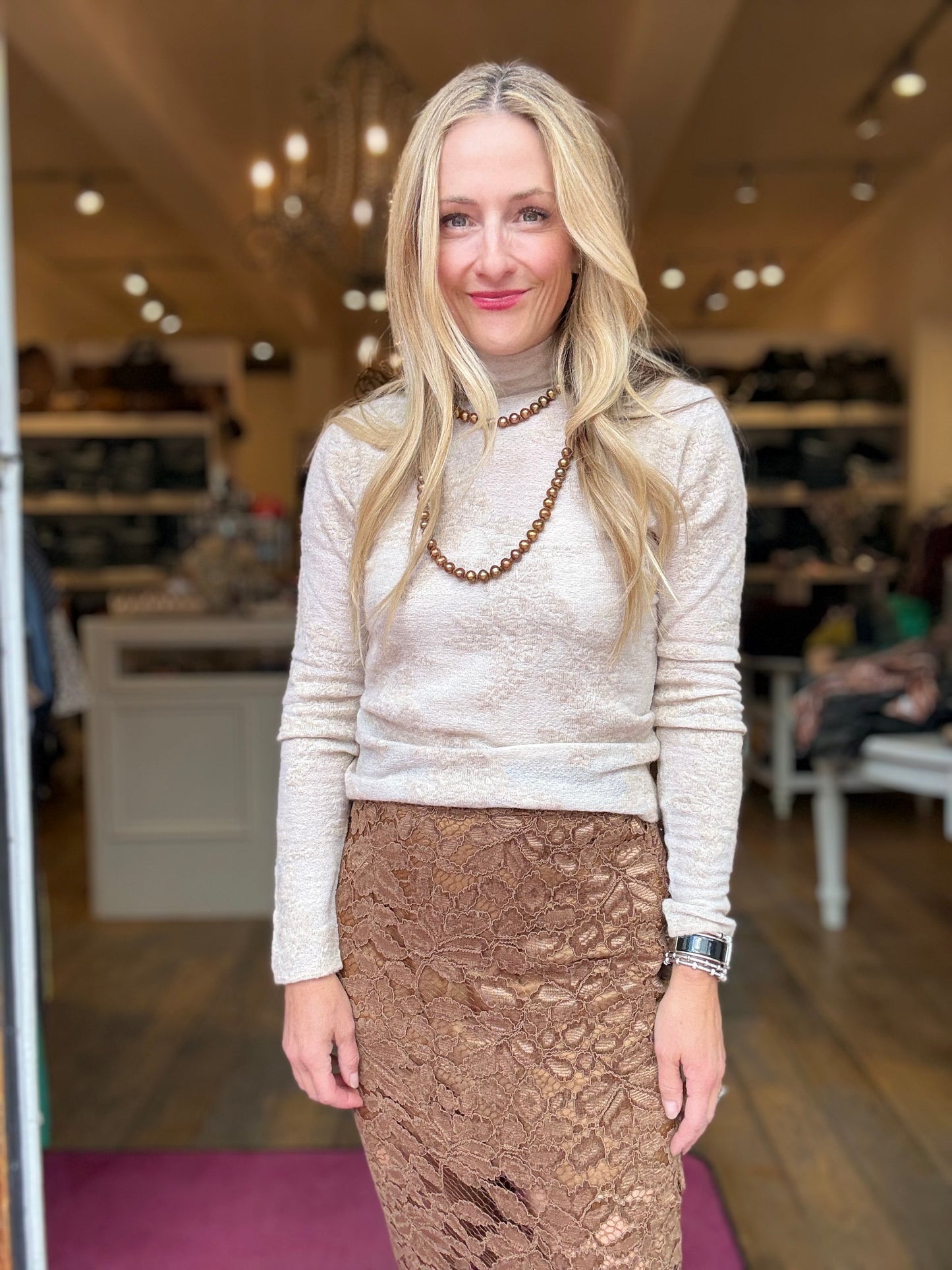 Ganni Jaquard Mockneck