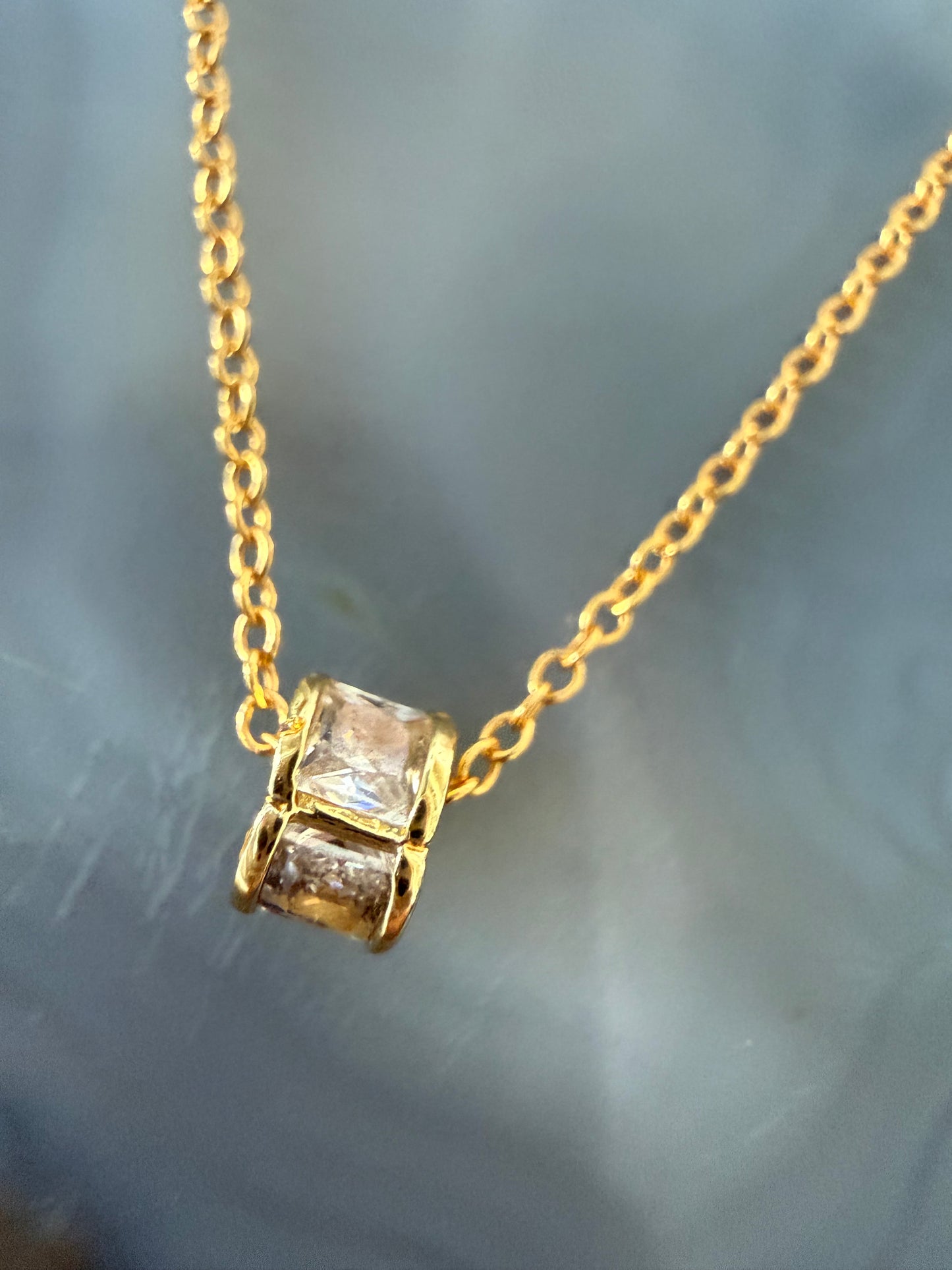 Ruby & Violet CZ Rondelle Necklace