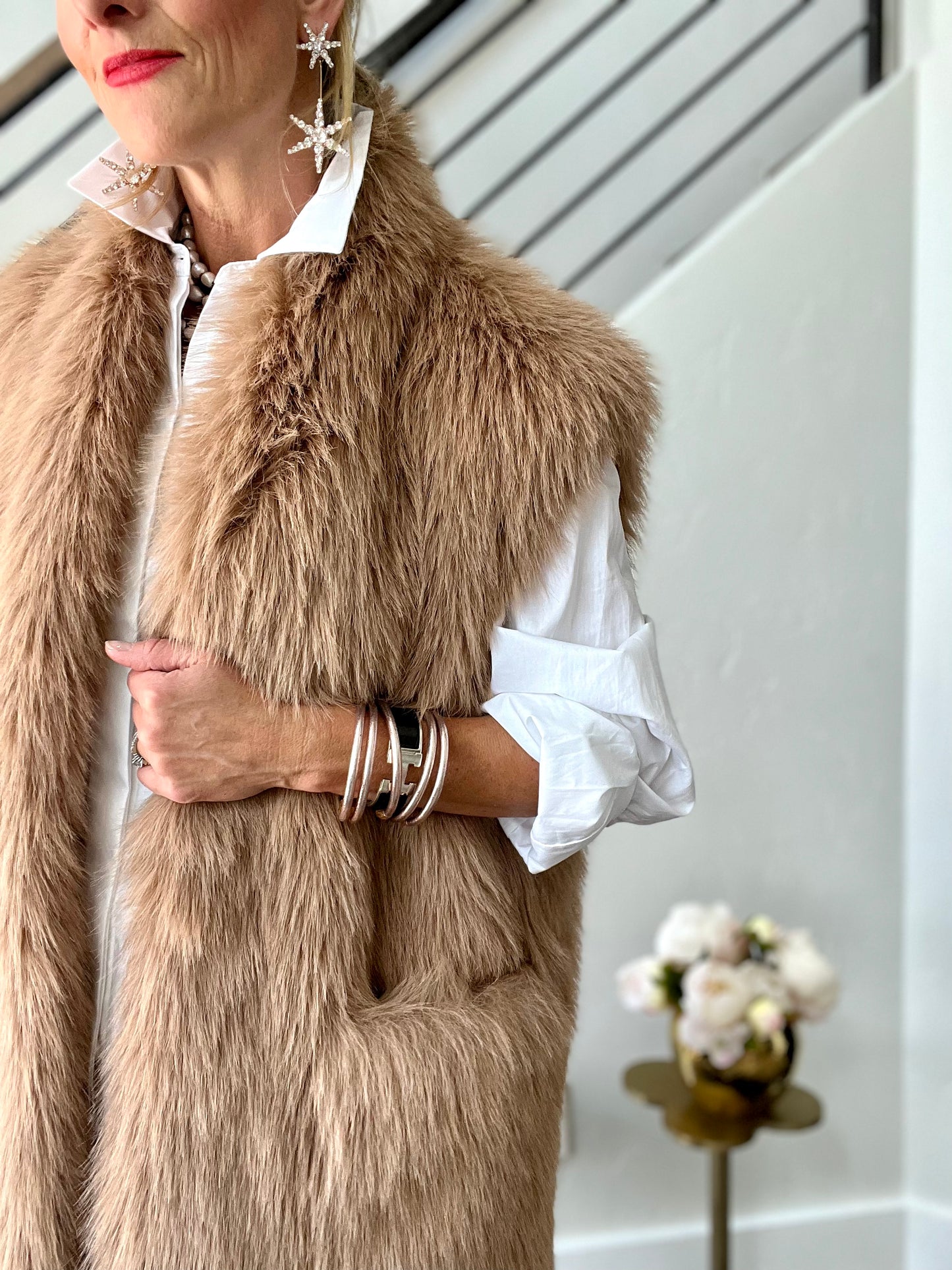 Nude Faux Vest