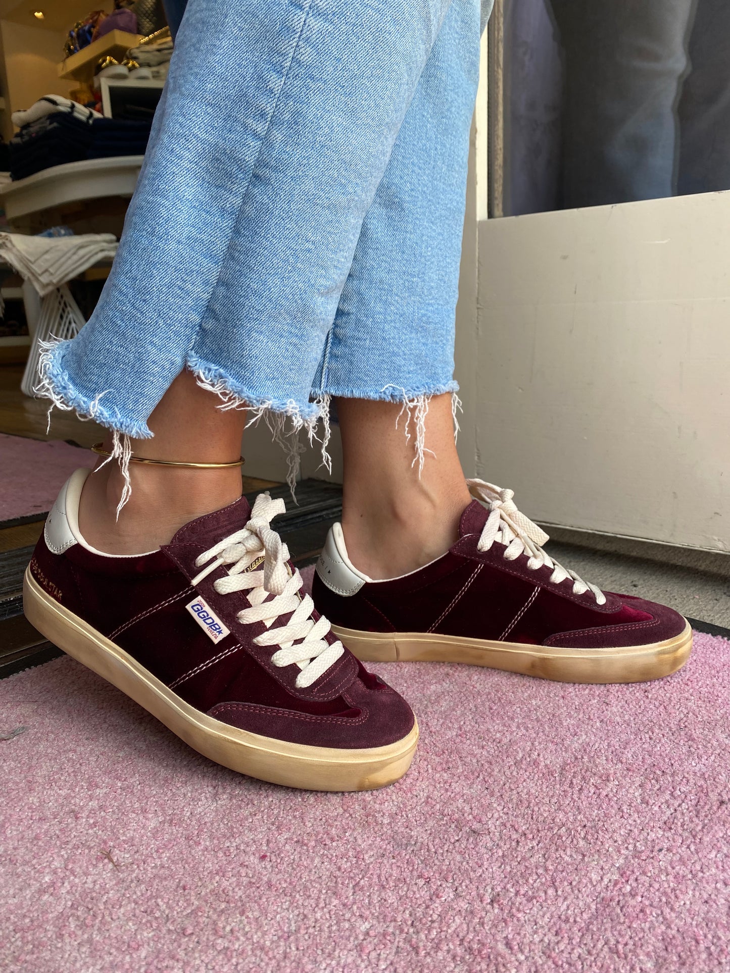 GG Velvet Soul Star Leather Heel