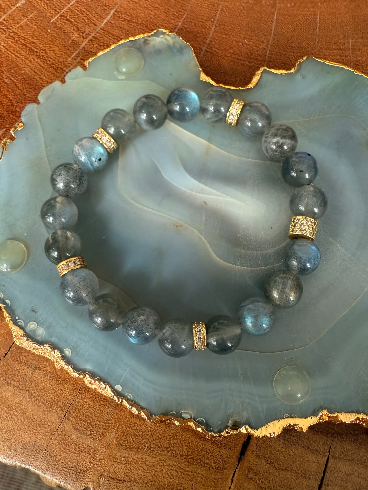 Ruby & Violet Labradorite Bracelet