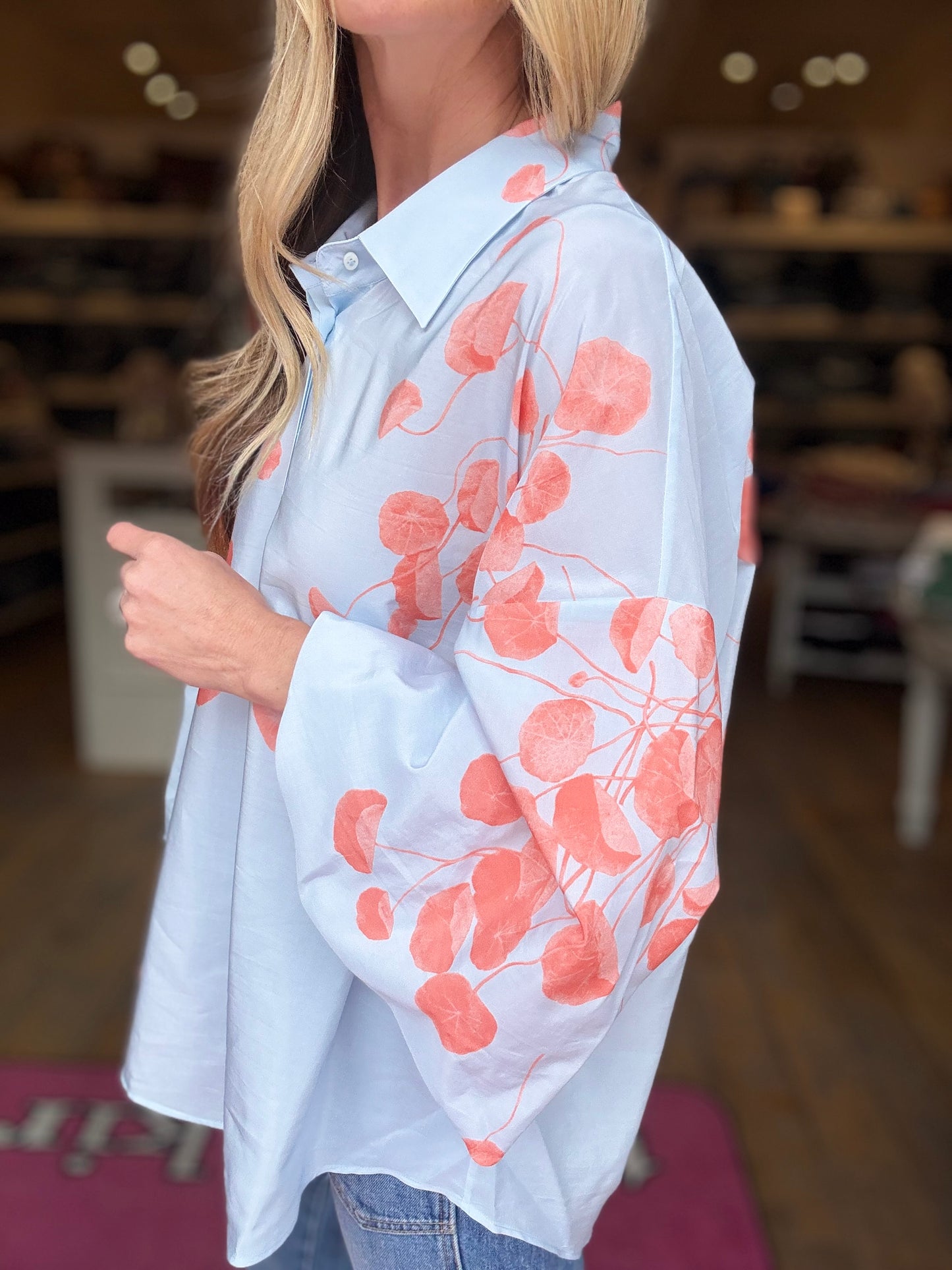 Le Sarte Leaf Blouse