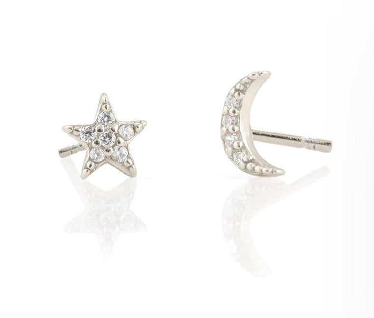 Kris Nations Star and Moon Crystal Stud