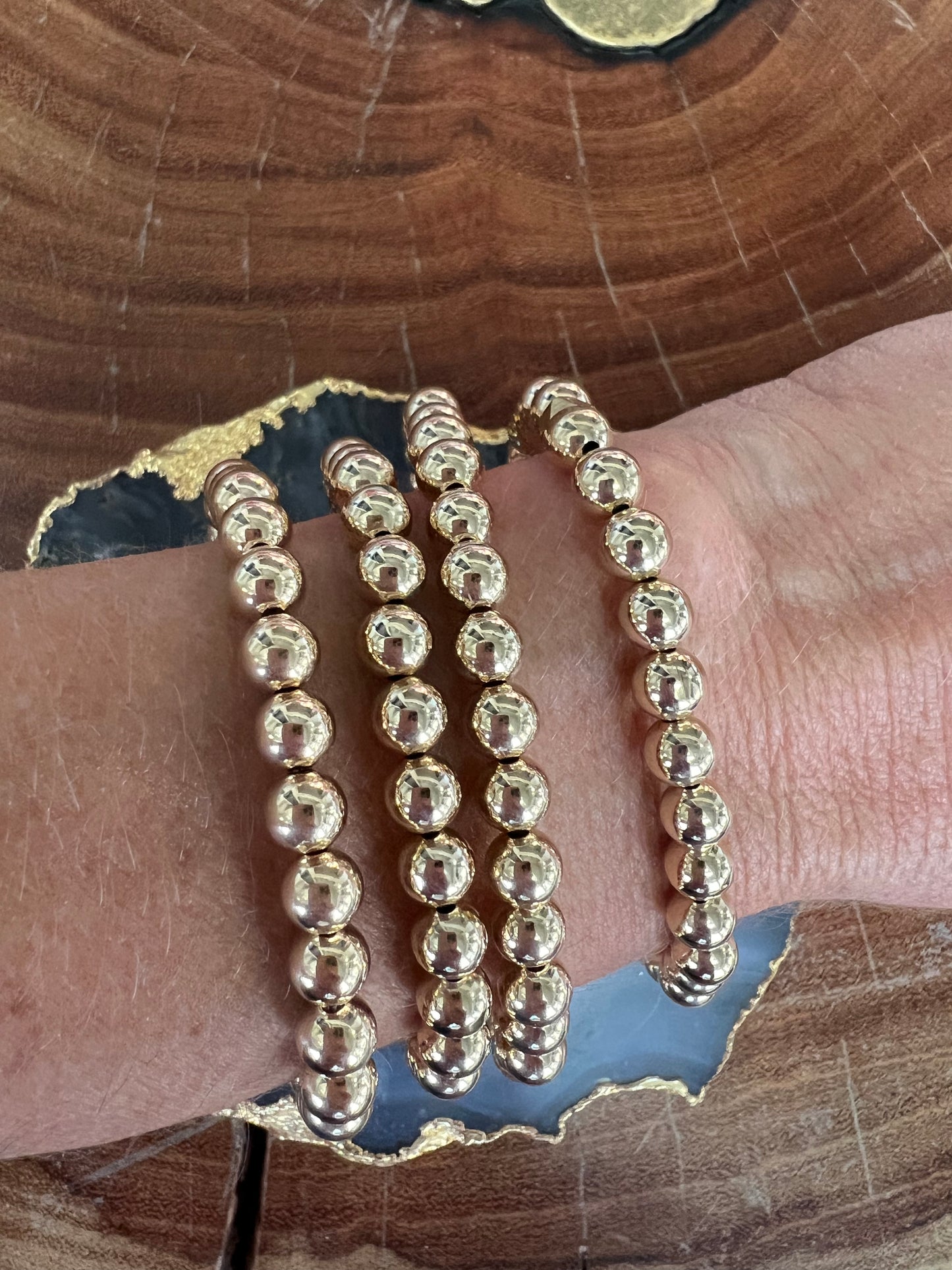 Cristina V 6mm Gold Ball Bracelets