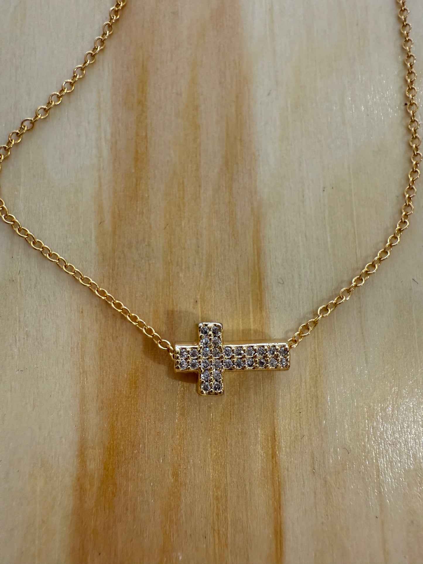 Ruby & Violet Cross Necklace
