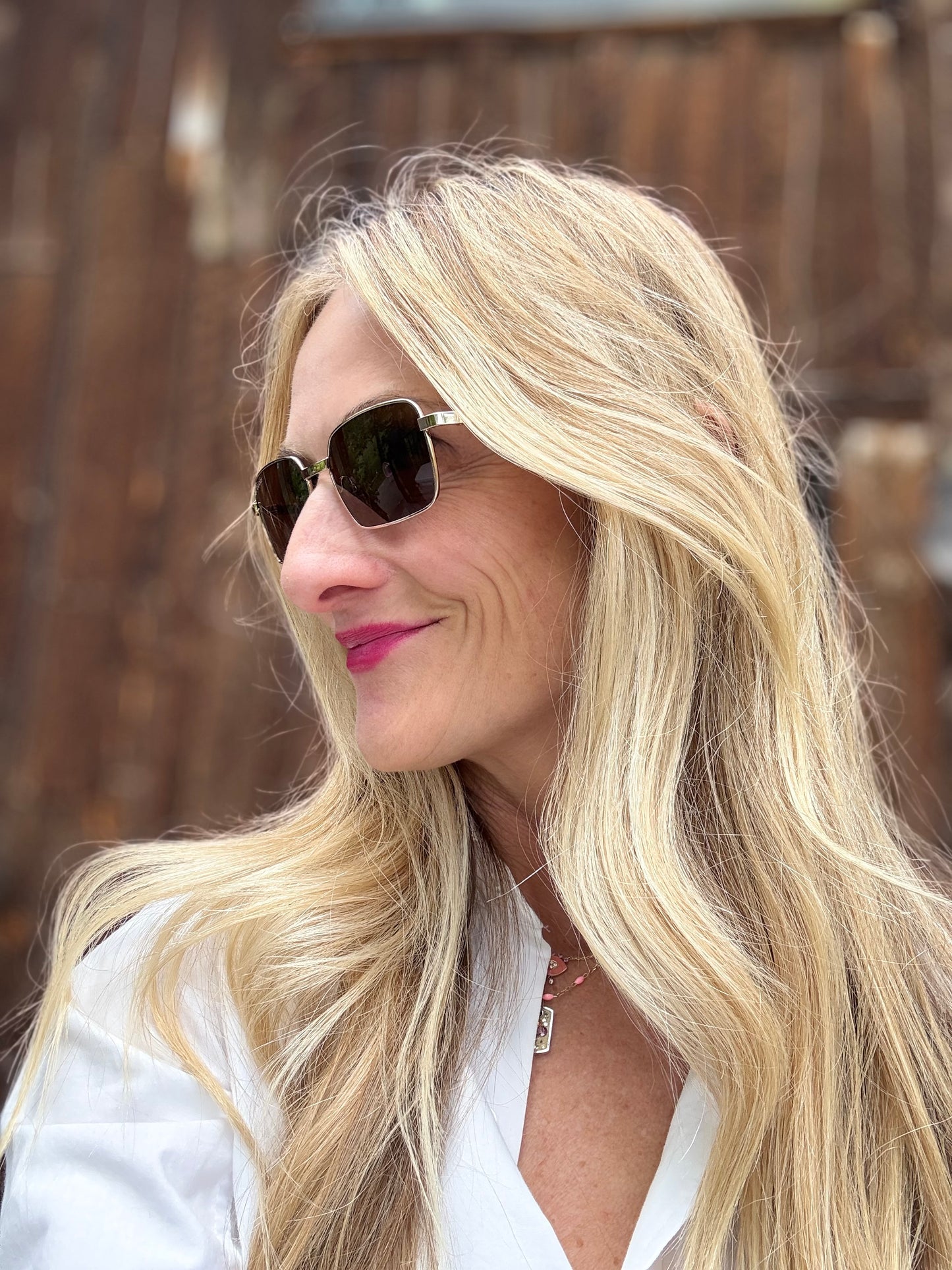 GG Gold Rectangle Sunglasses