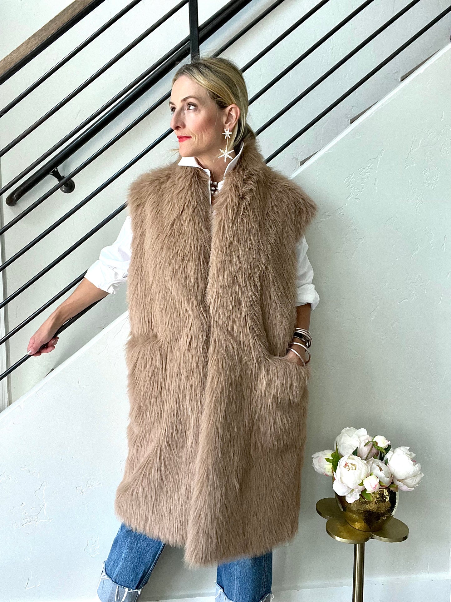 Nude Faux Vest