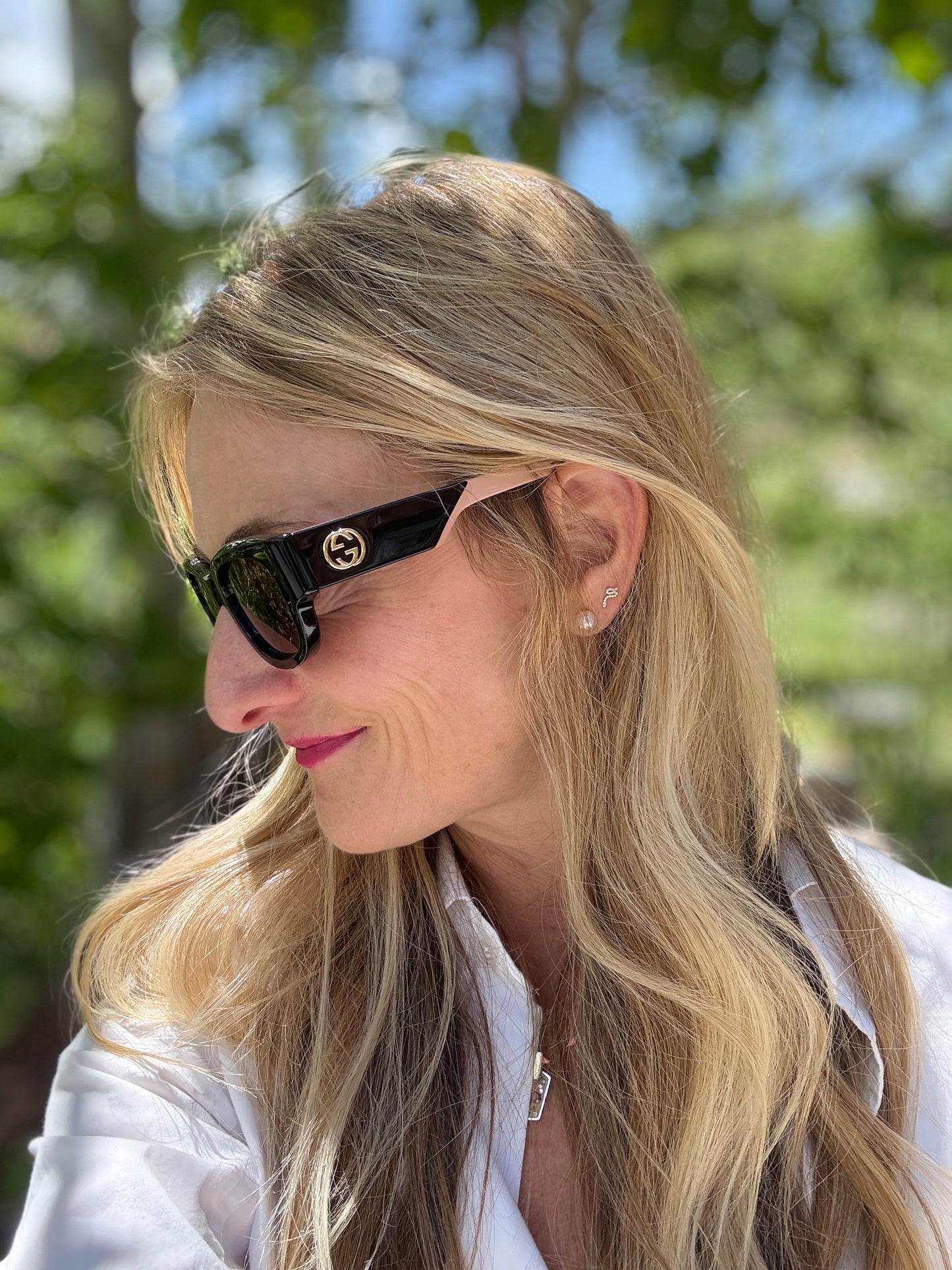 GG Black w/Mauve Arm Sunglasses