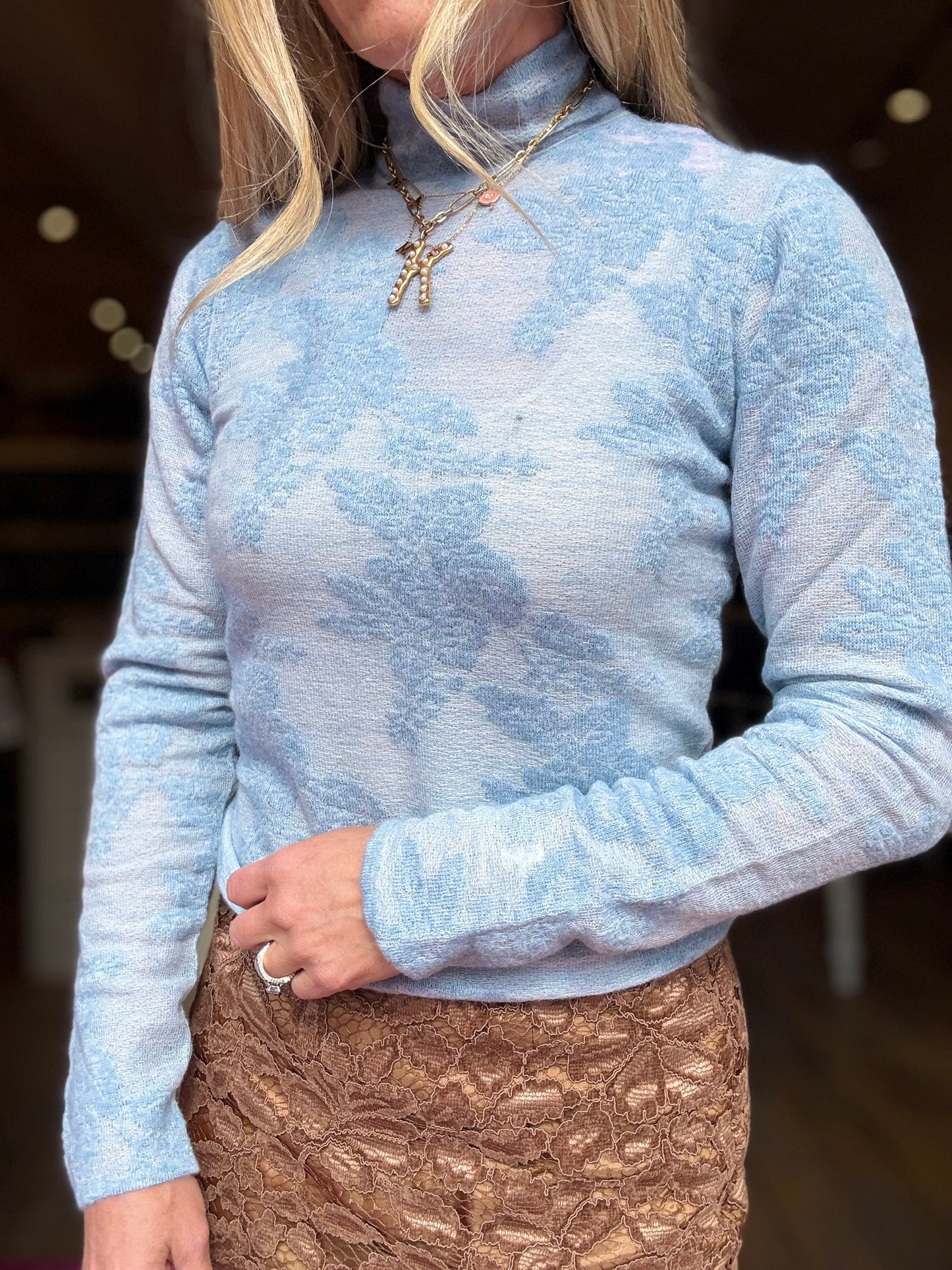 Ganni Jaquard Mockneck